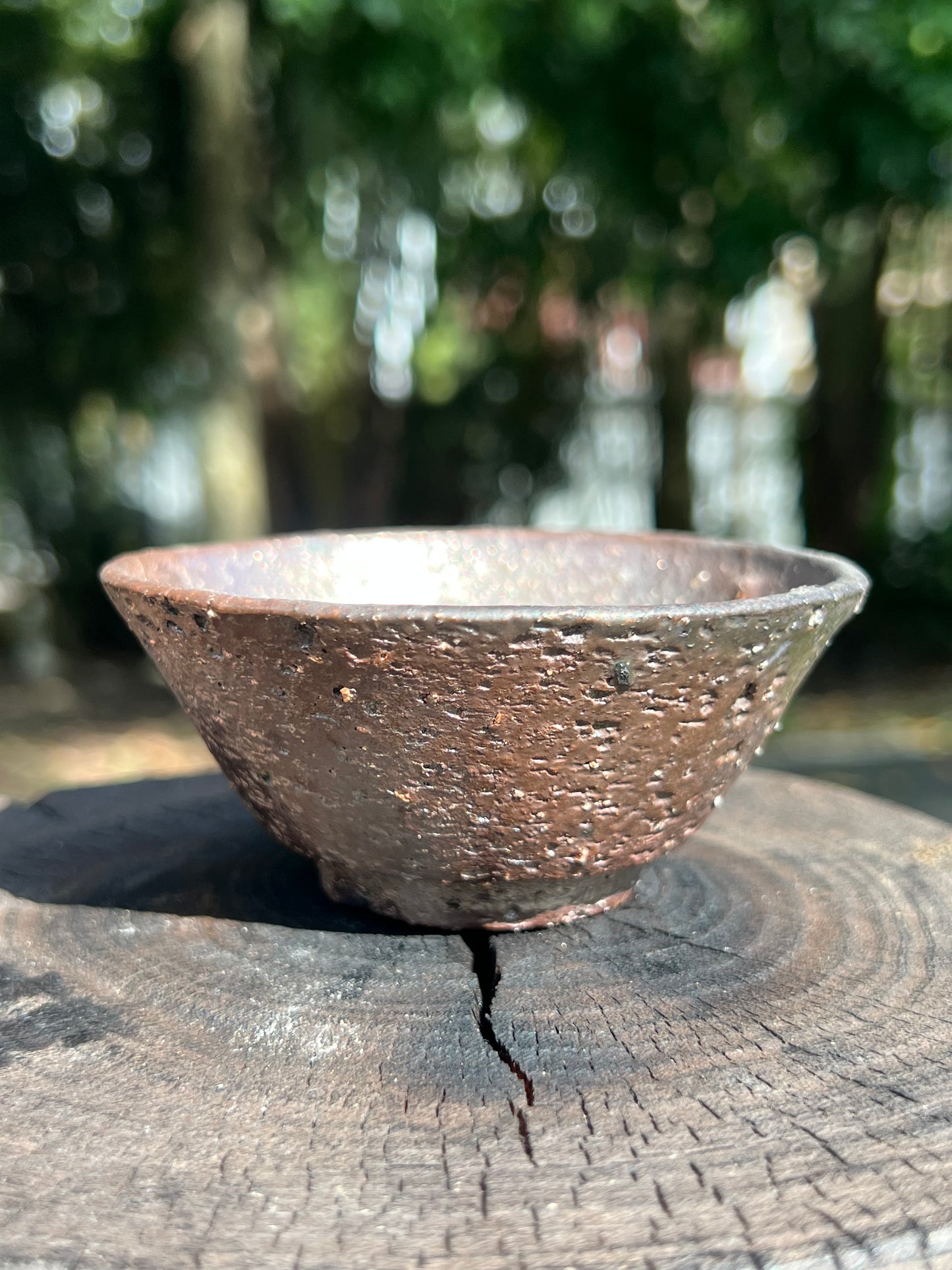 This is a woodfired pottery teacup