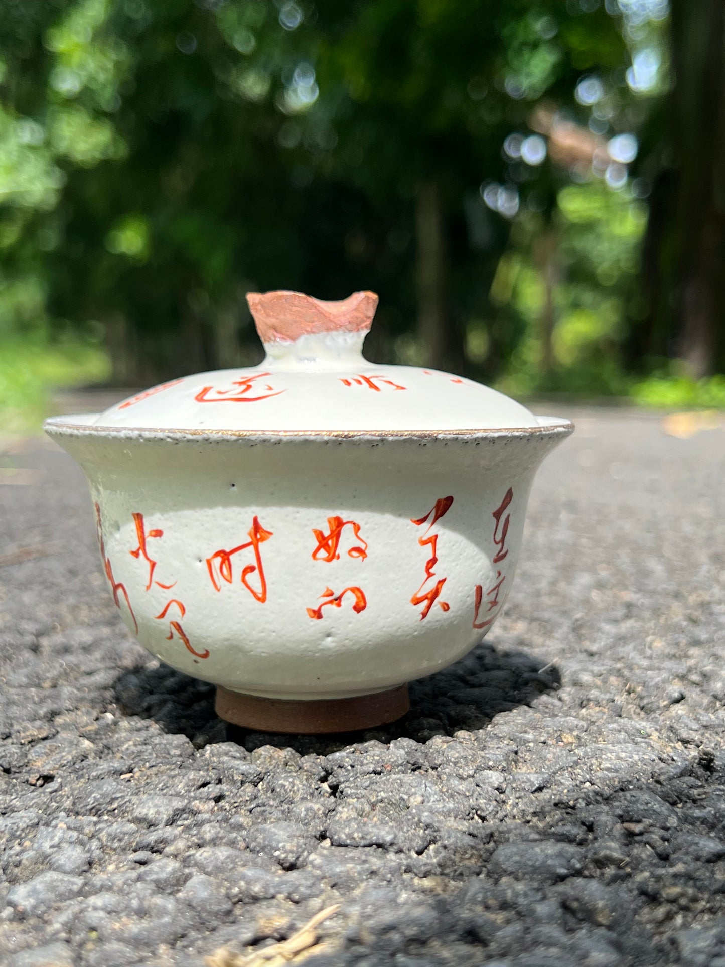 this is a pottery alum red gaiwan 