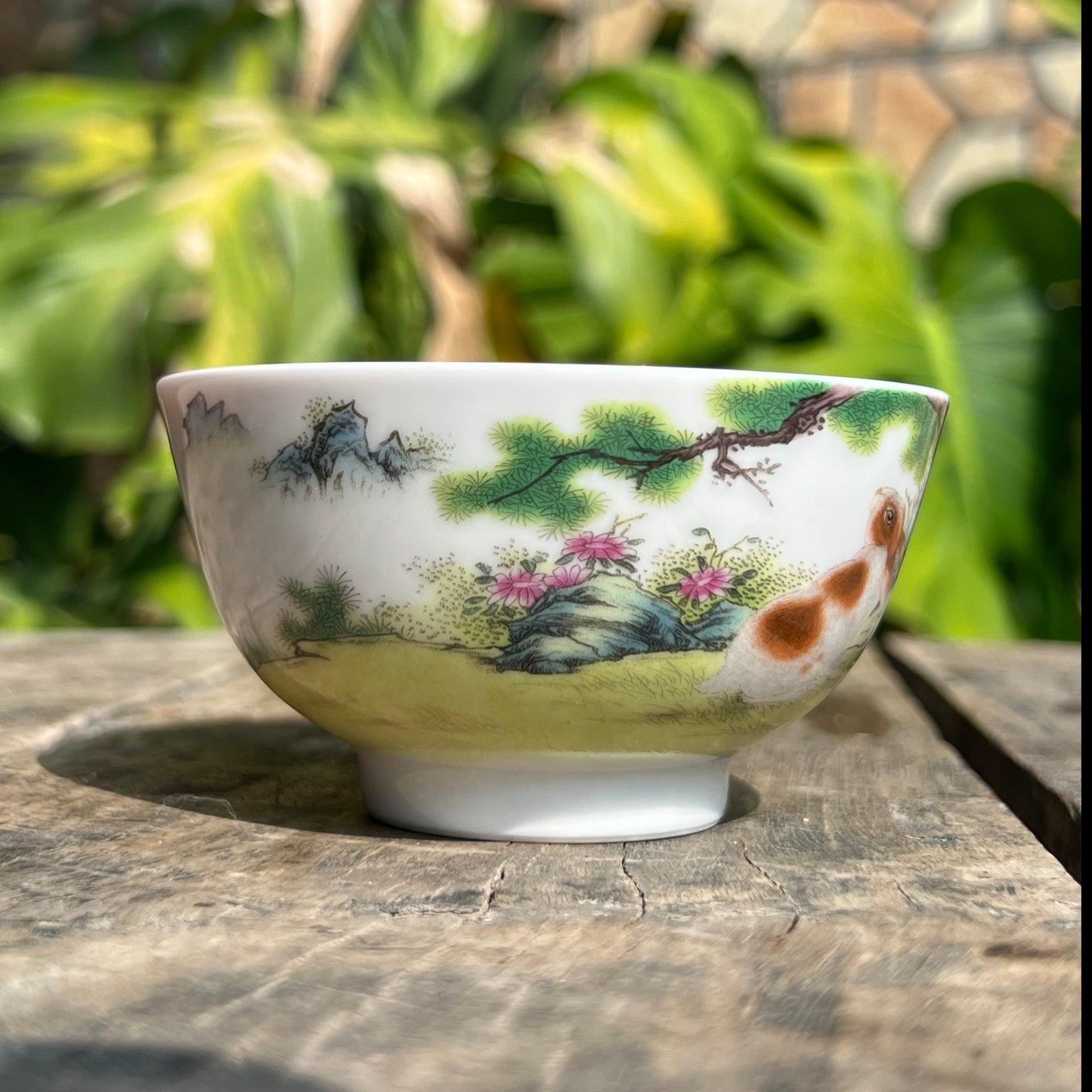 This is a Chinese Jingdezhen enamel  teacup