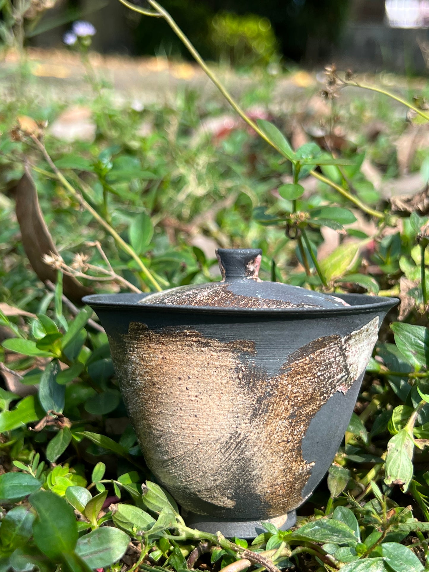 This is a pottery teapot.this is a pottery gaiwan