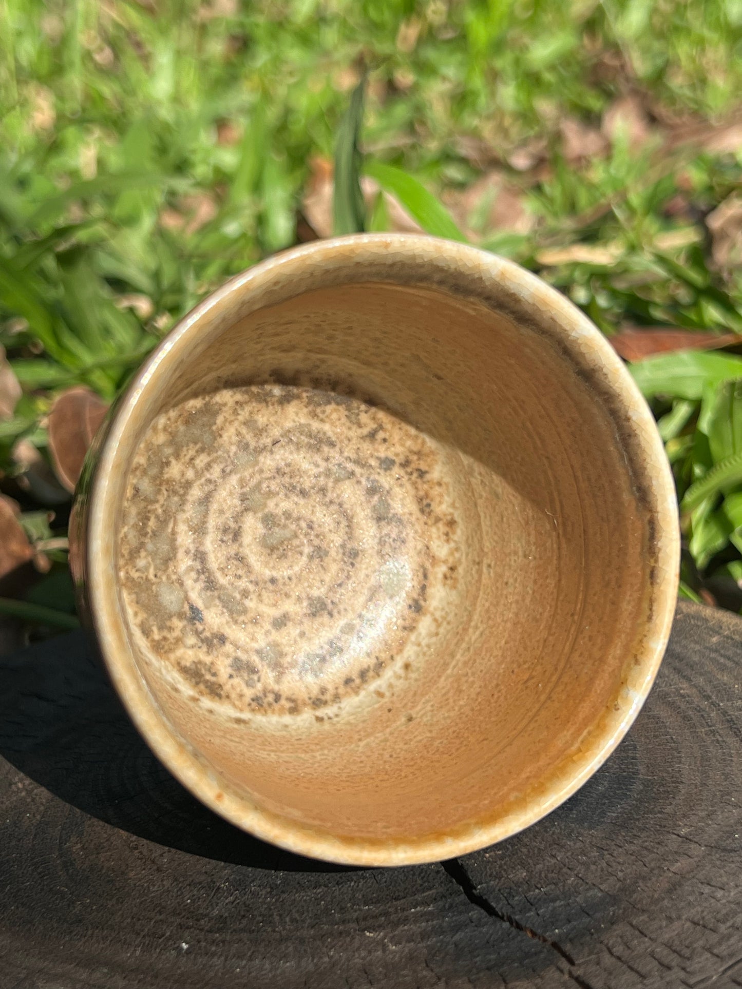 This is a woodfired pottery teacup