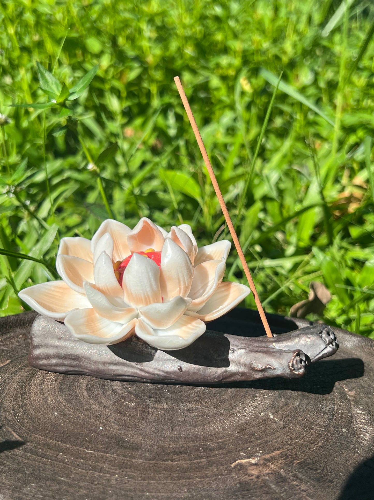 Handcrafted Incense Holder Original Ceramic Chinese Flower Incense Plug