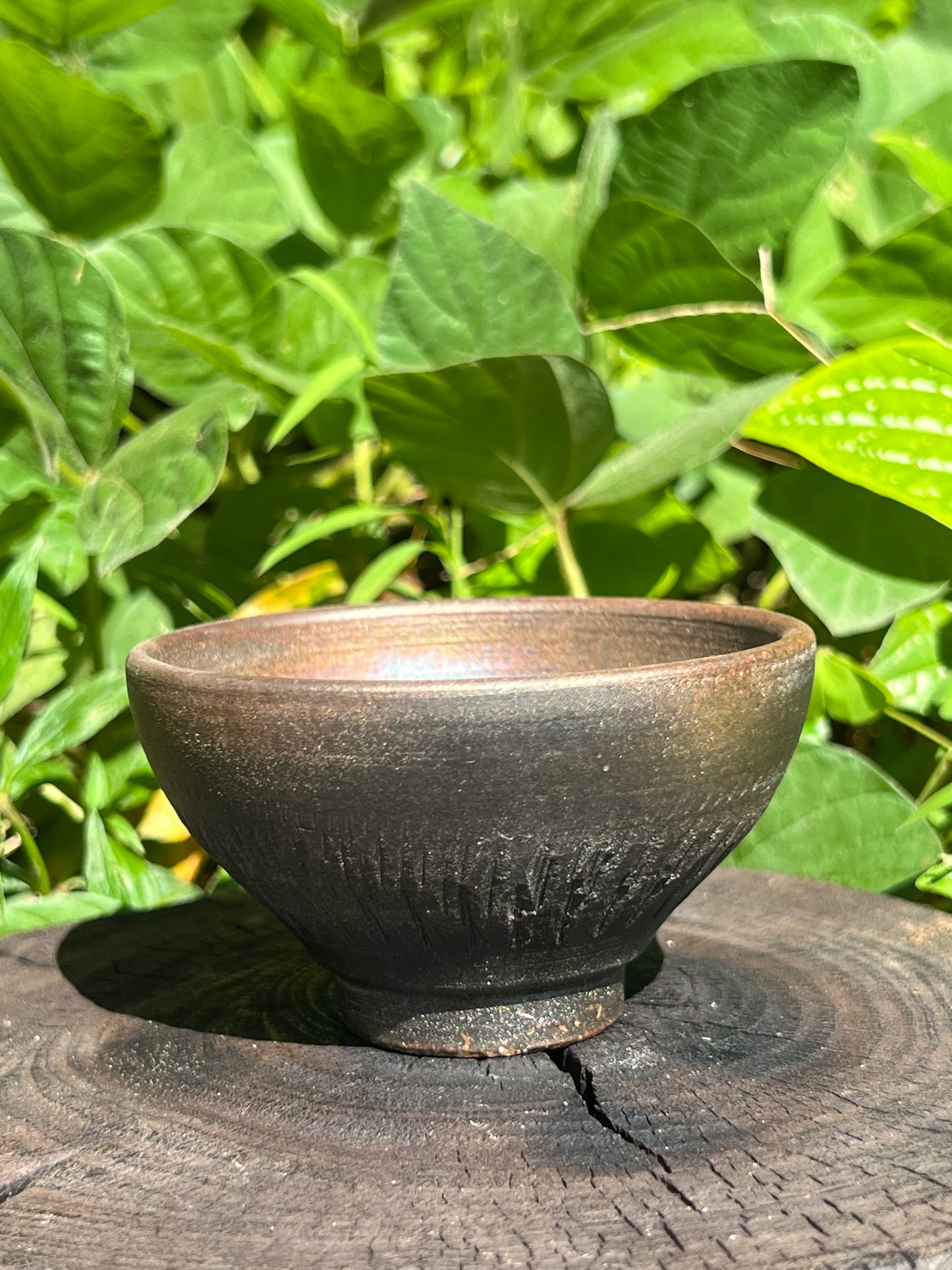 This is a woodfired tietai pottery teacup