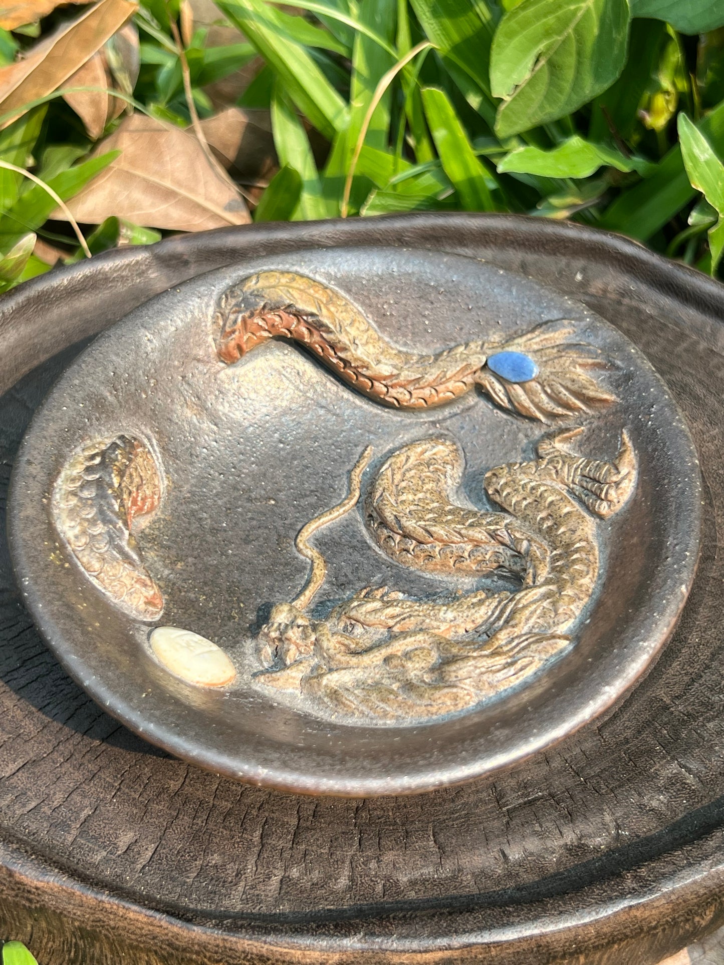 Handmade Chinese Tietai Pottery Woodfired Natural Gloss Artwork Dragon Teacup Gongfu Teaware Teacup