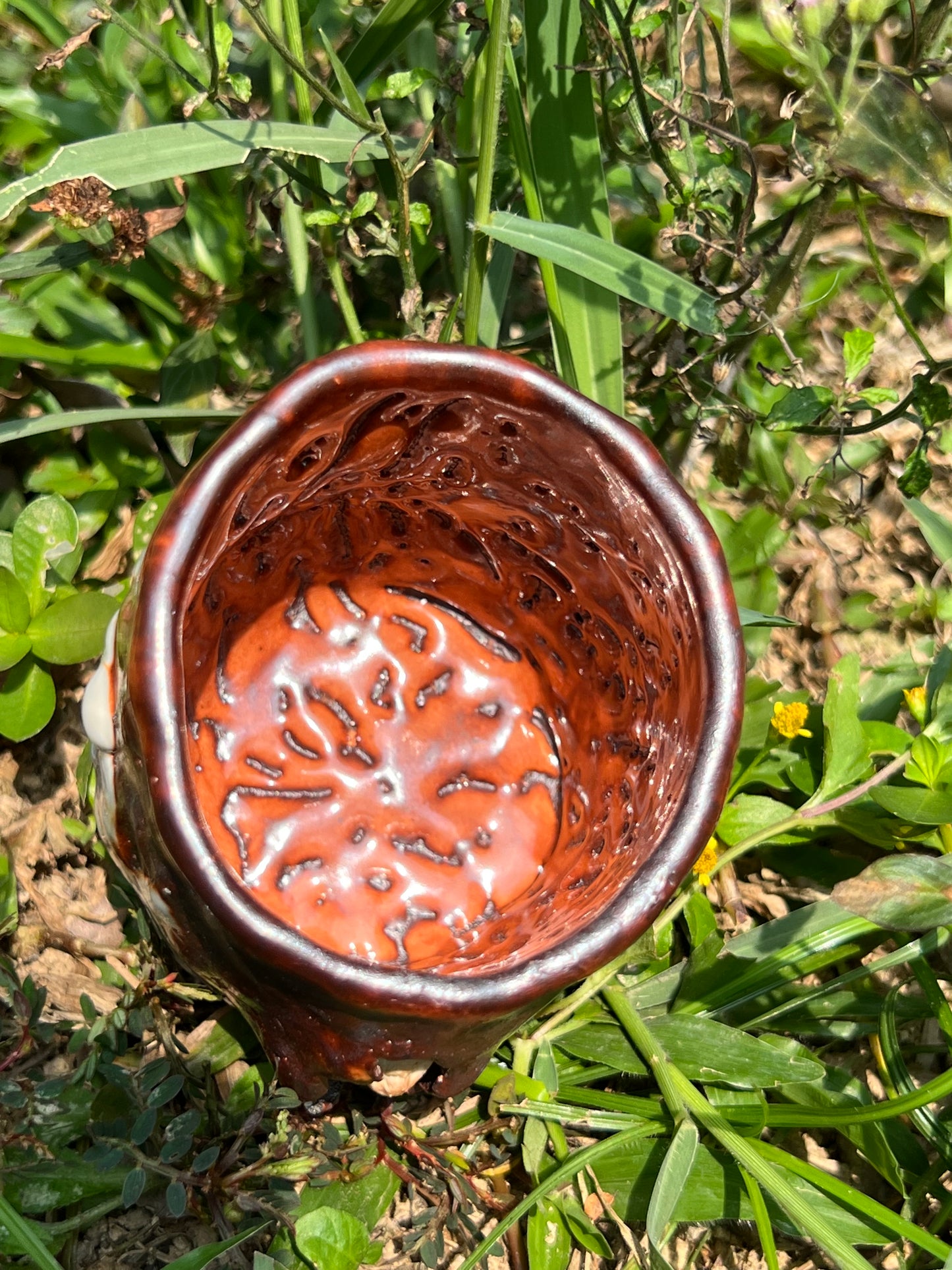 This is a shino ware teacup.this is a shinoyaki teacup