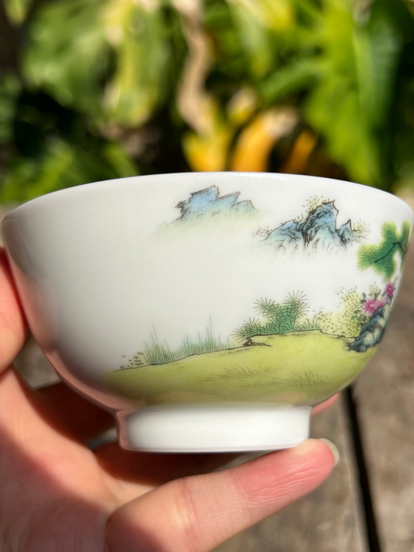 This is a Chinese Jingdezhen enamel  teacup