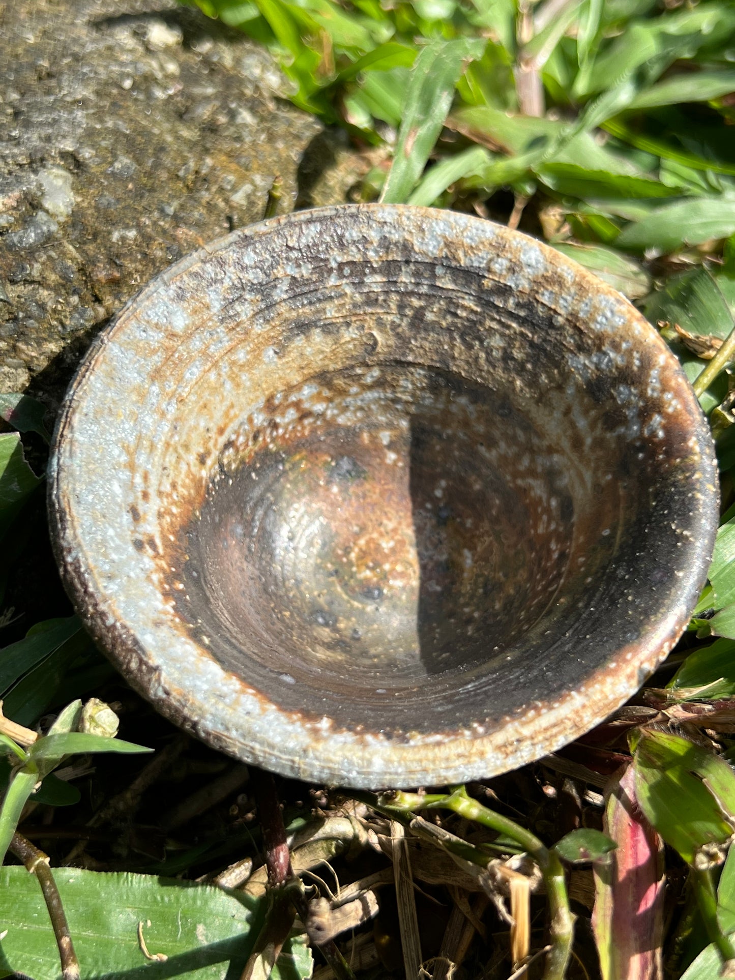 This is a woodfired pottery teacup