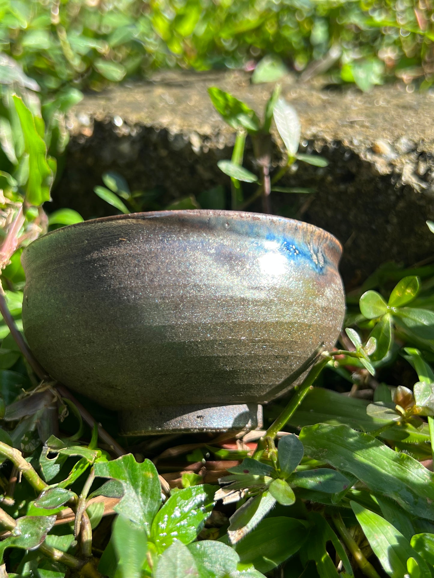 This is a woodfired pottery teacup