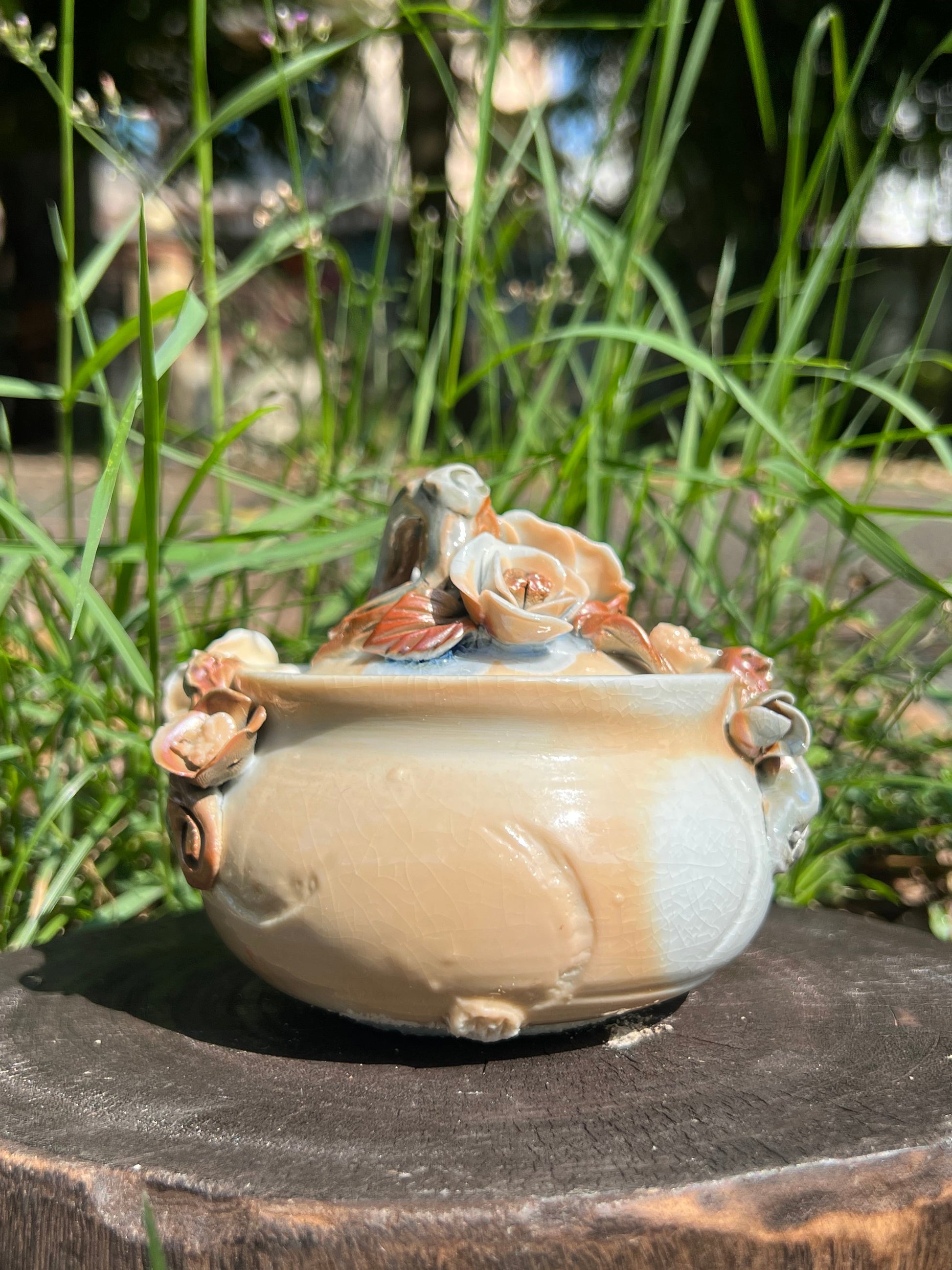 This is a woodfired pottery teacup