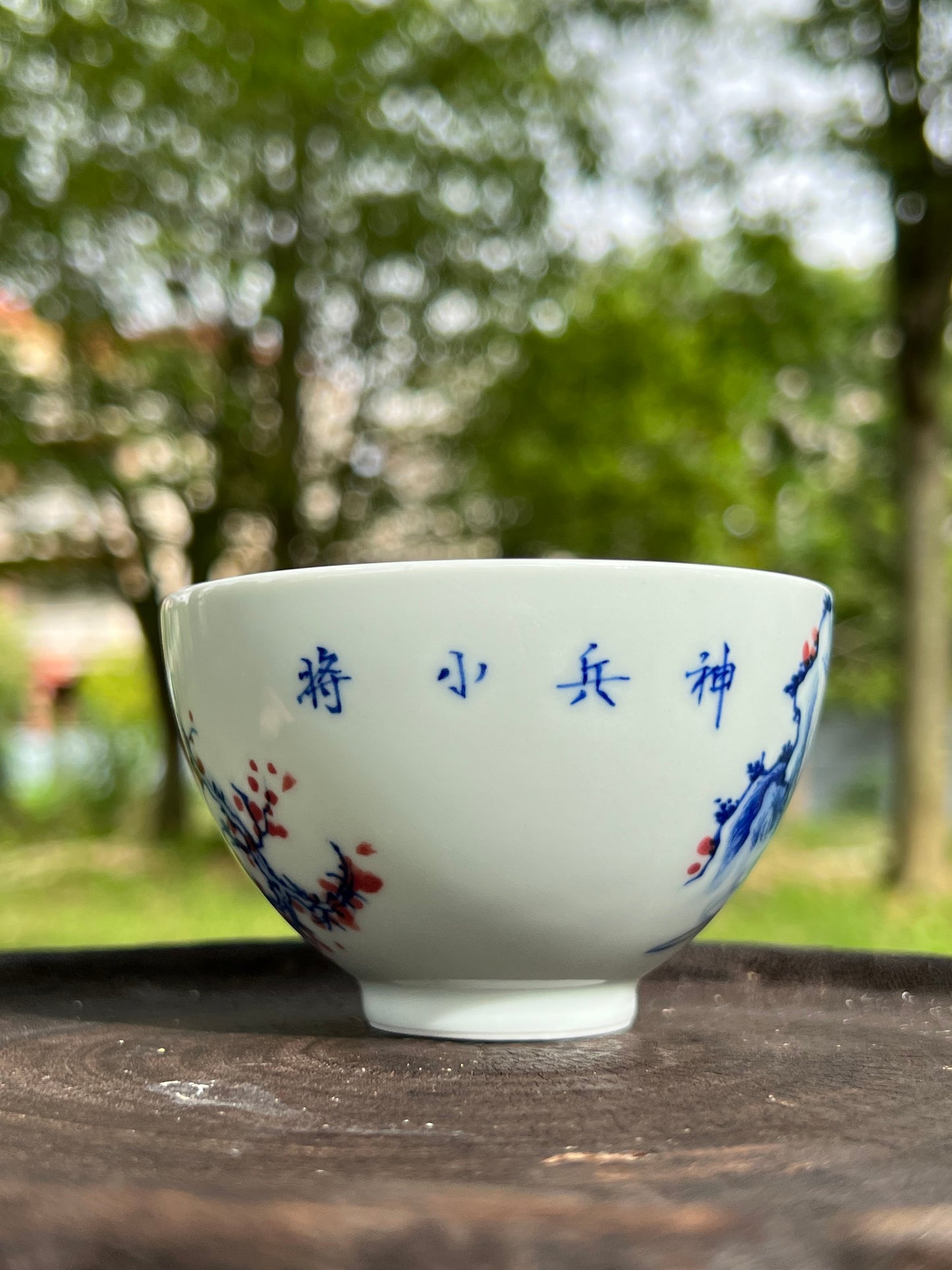 Hand Painted Chinese Blue and White Porcelain Magic Children Tongzi Pattern Jingdezhen Teacup Master Ceramic Artwork