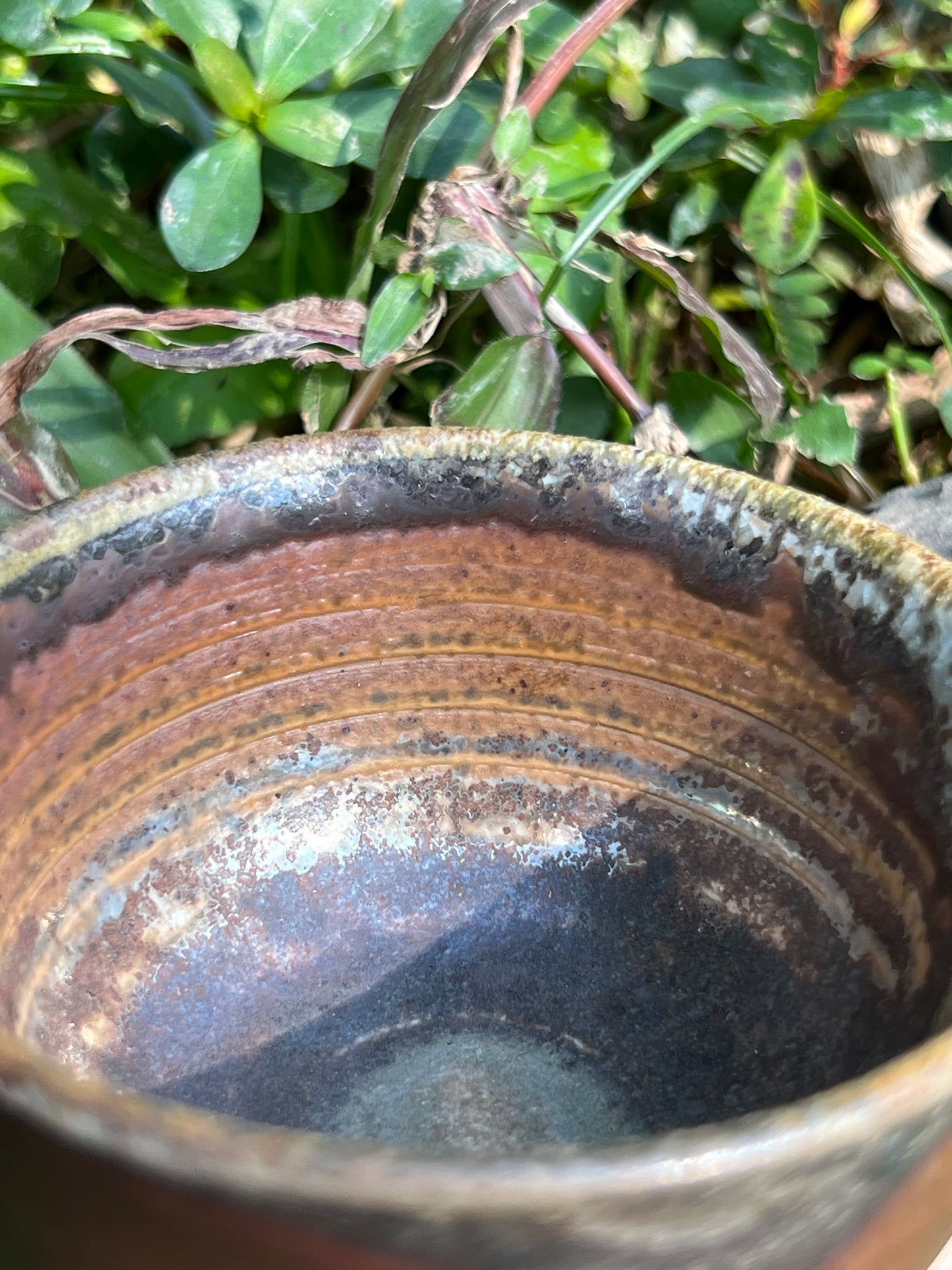 This is a woodfired tietai pottery teacup