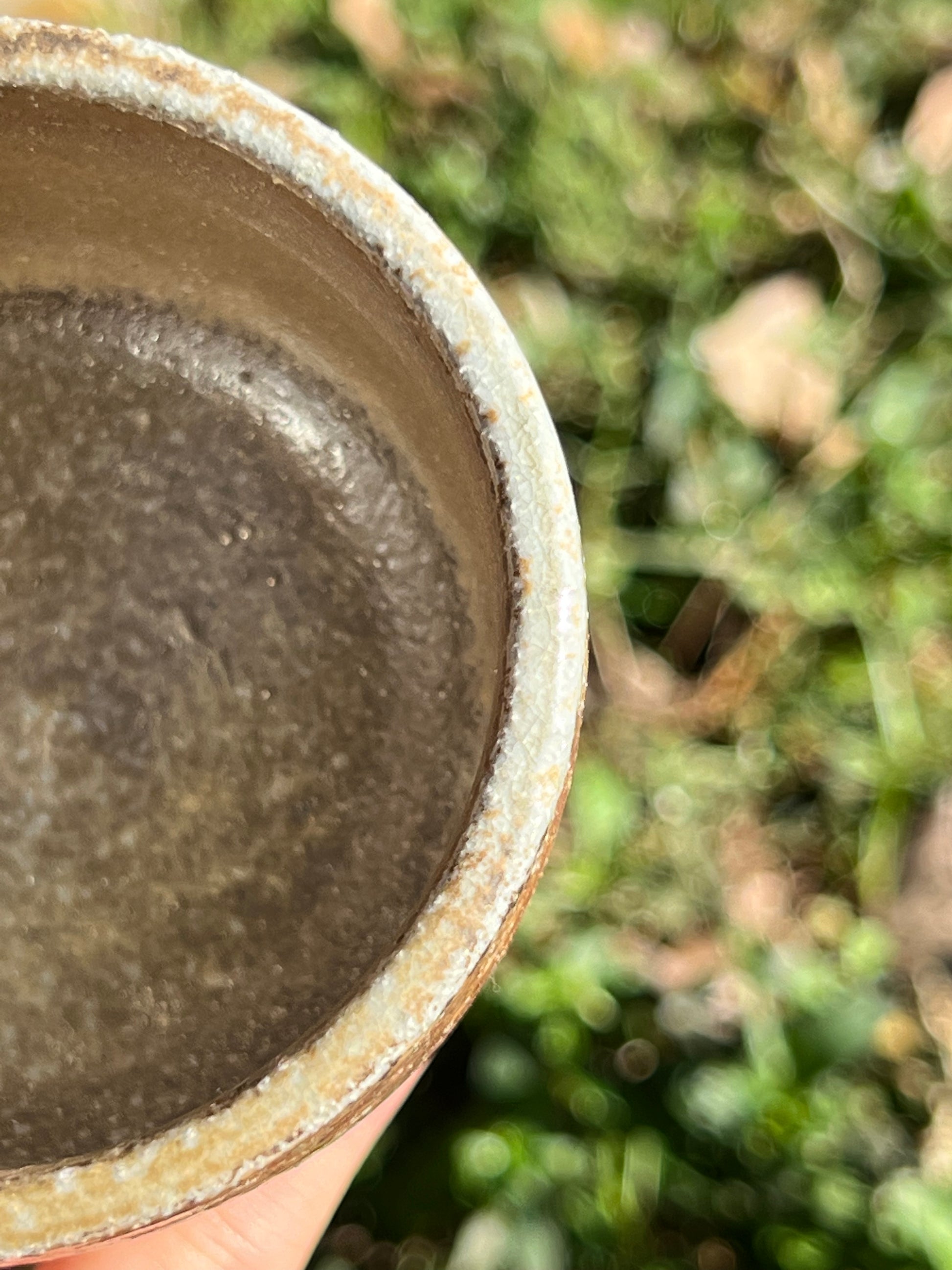 This is a woodfired pottery teacup