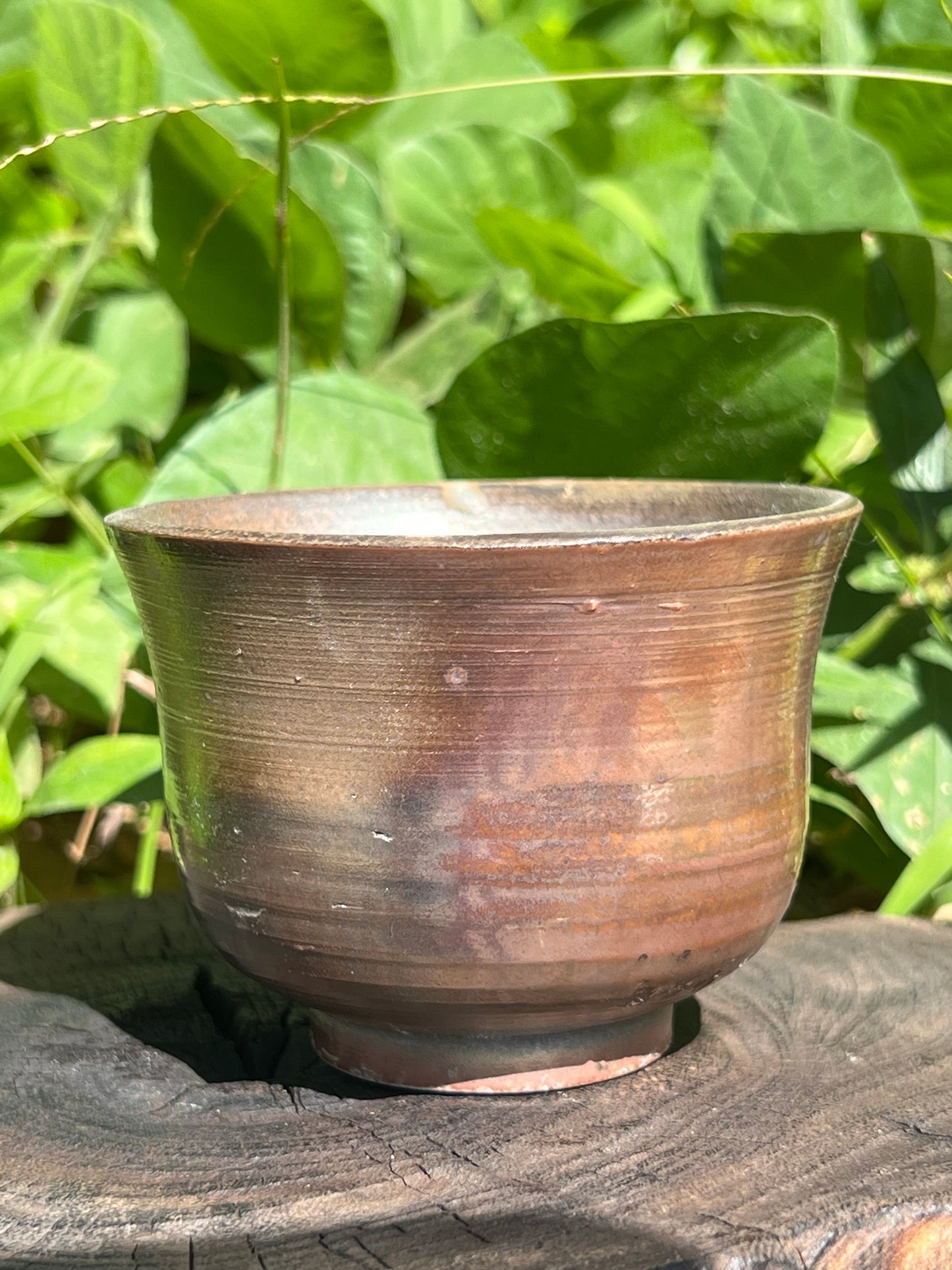 This is a woodfired tietai pottery teacup