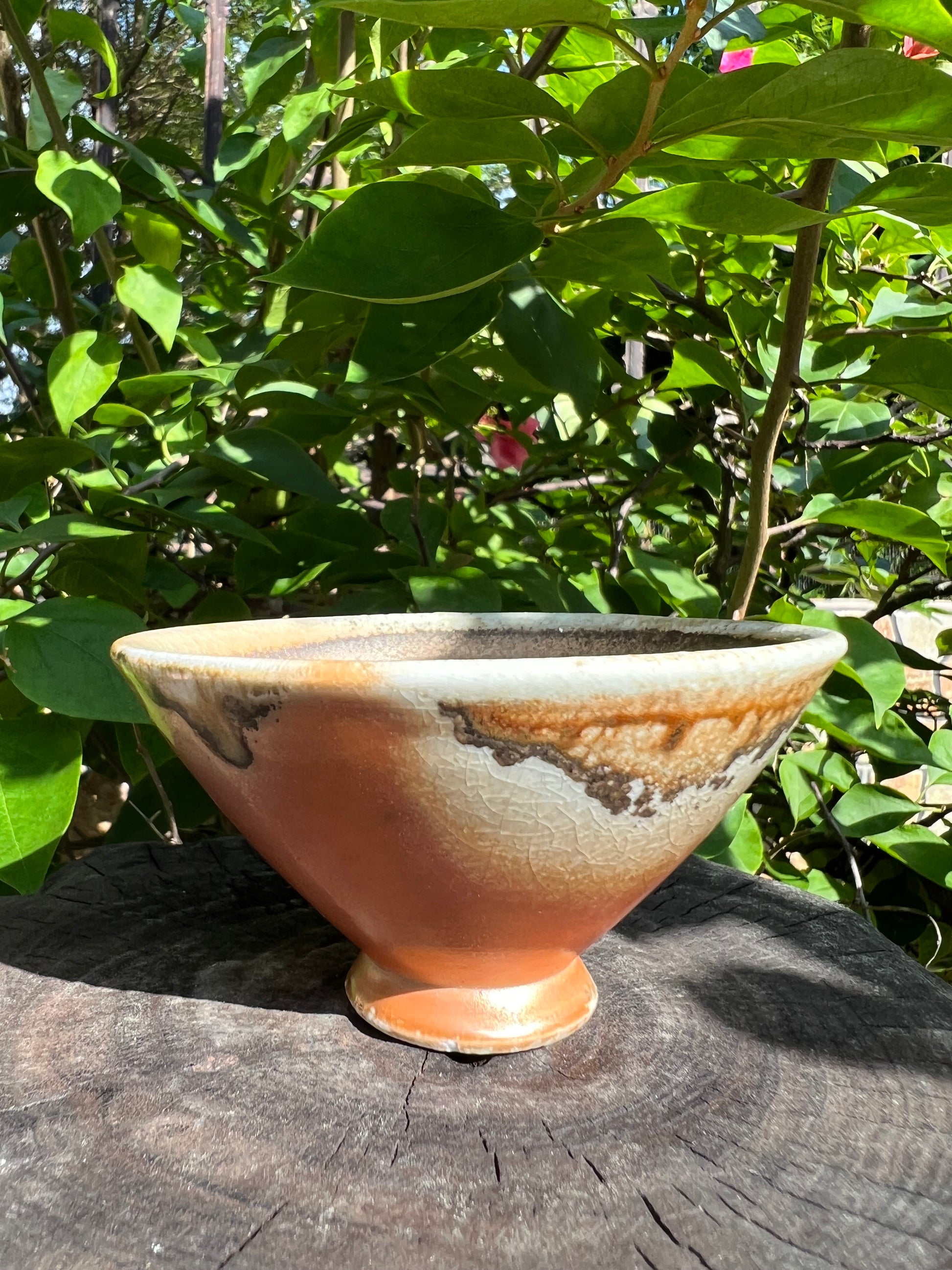 This is a woodfired pottery teacup