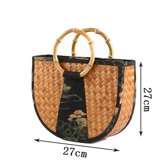 This is a bamboo weaving bag