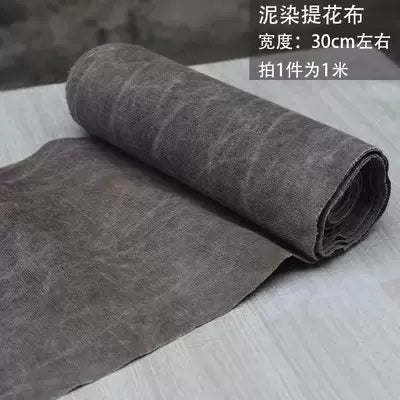 This is a plant-dyed tea mat table cloth