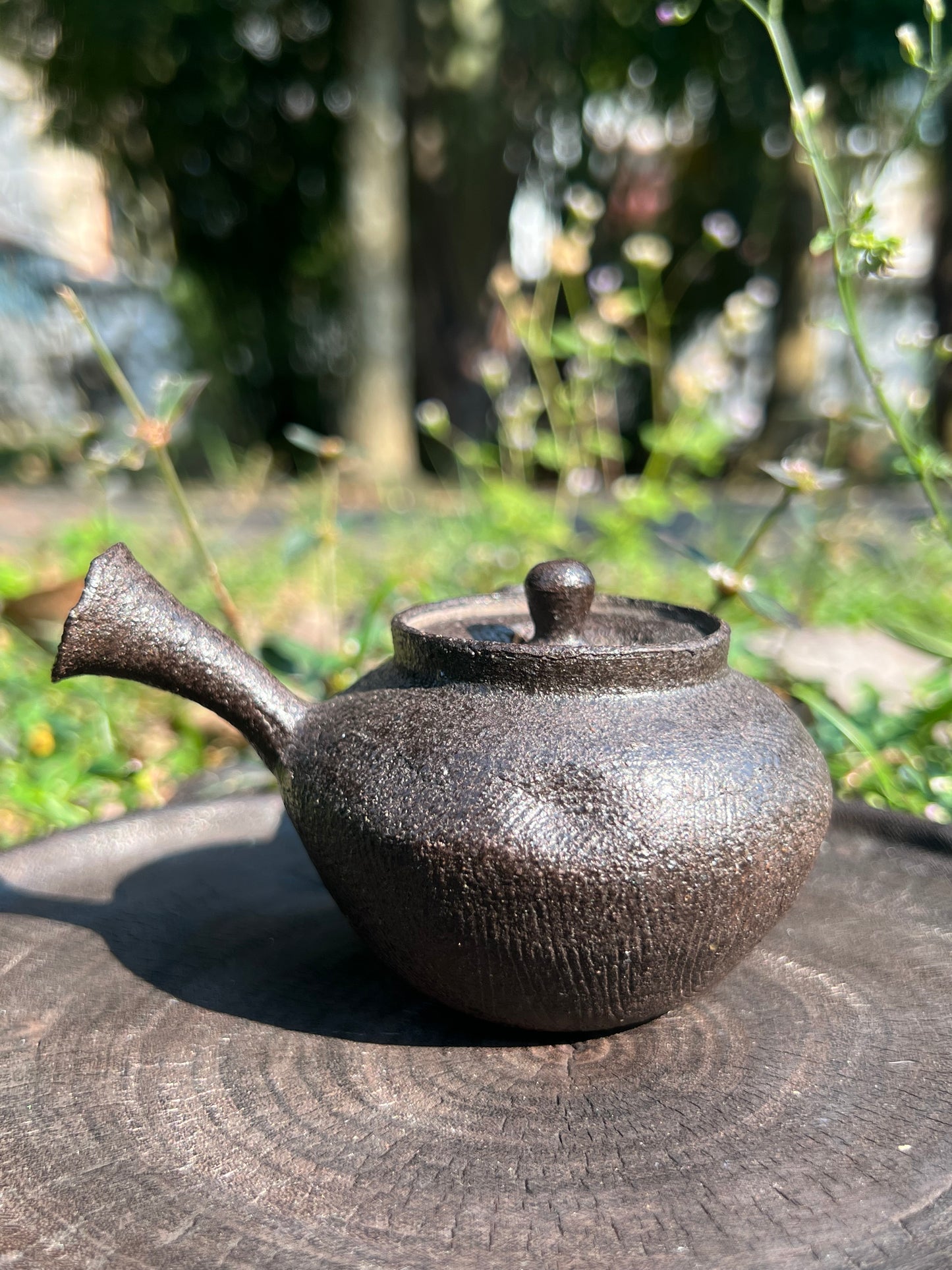 This is a pottery teapot