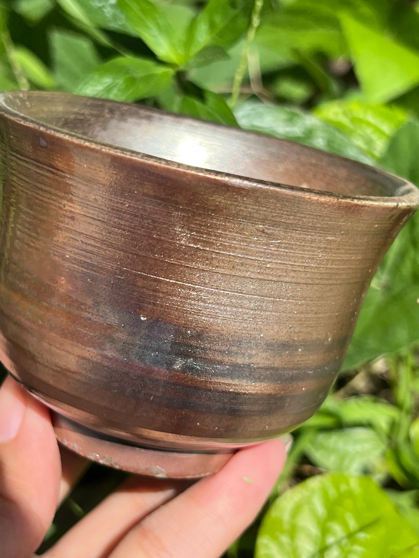 This is a woodfired tietai pottery teacup