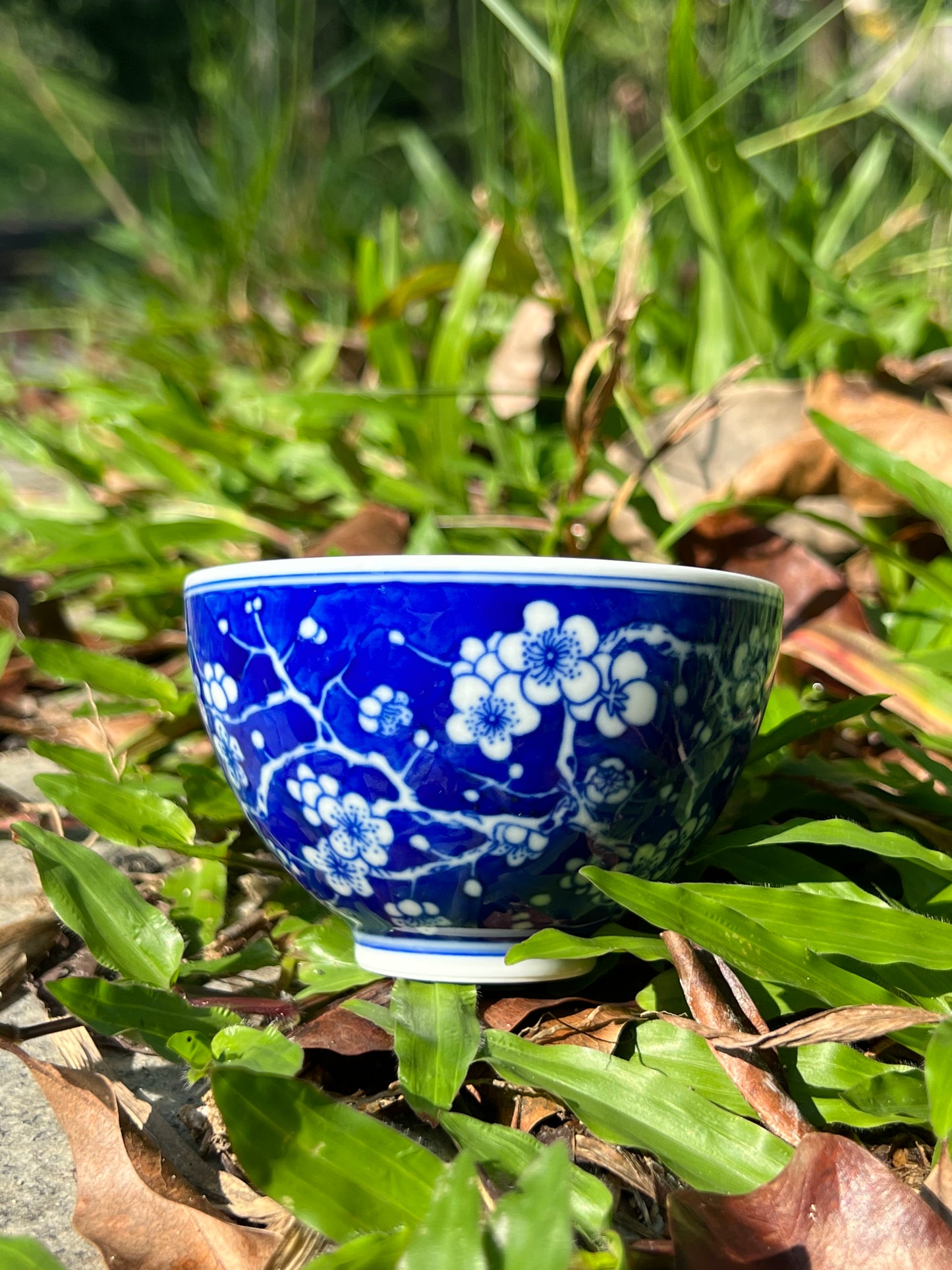 Hand Painted Chinese Blue and White Porcelain Tea Tray Ice Plum Flower Pattern Jingdezhen Master Ceramic Artwork