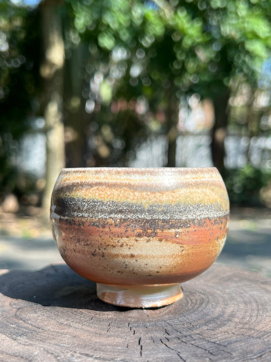 Woodfired Handmade Crude Pottery Teacup Gloss Unique Artwork Chinese Master Pottery Ceramic Japanese Ceramic Tea Ceremony