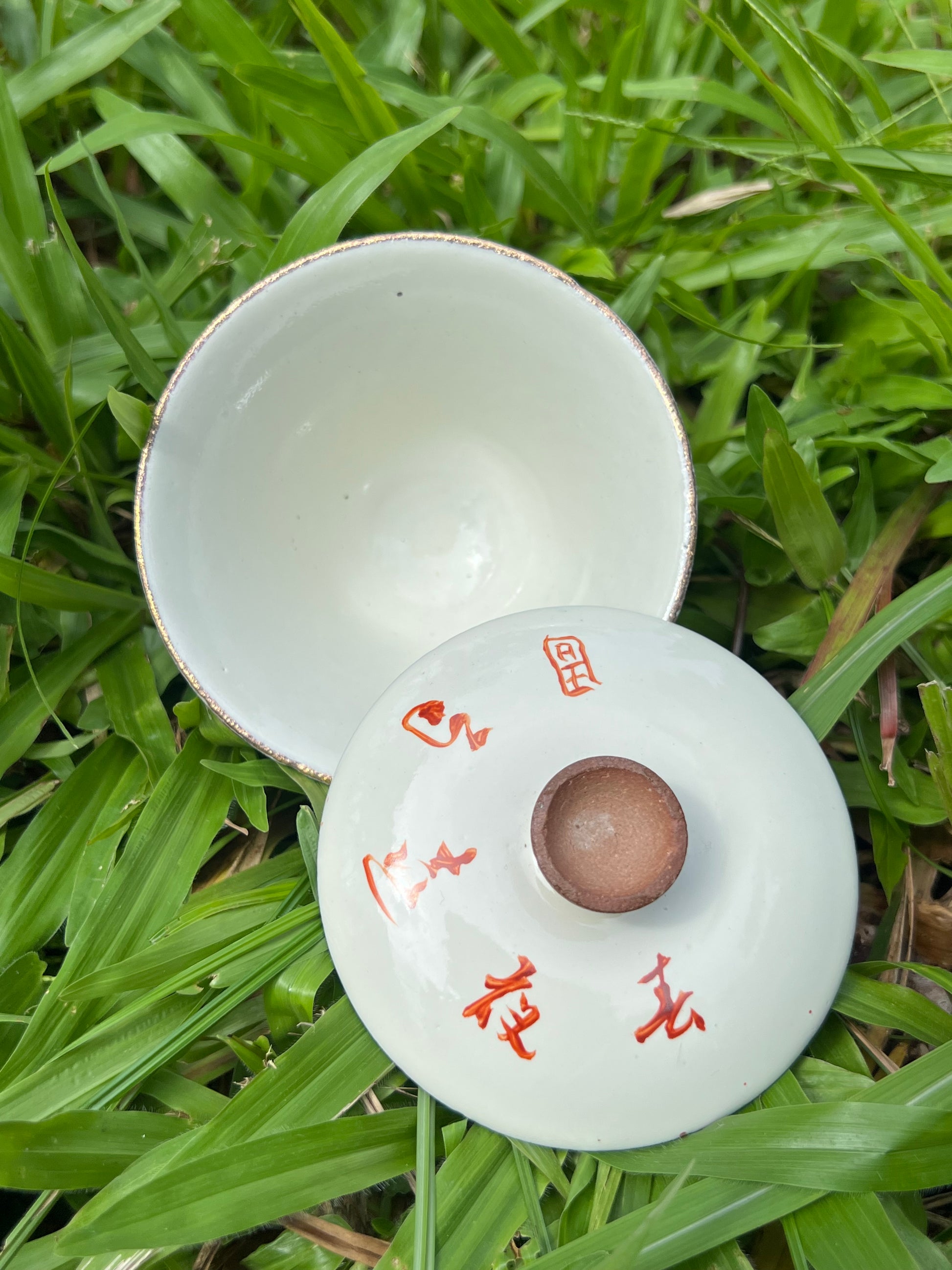 this is a pottery alum red gaiwan 