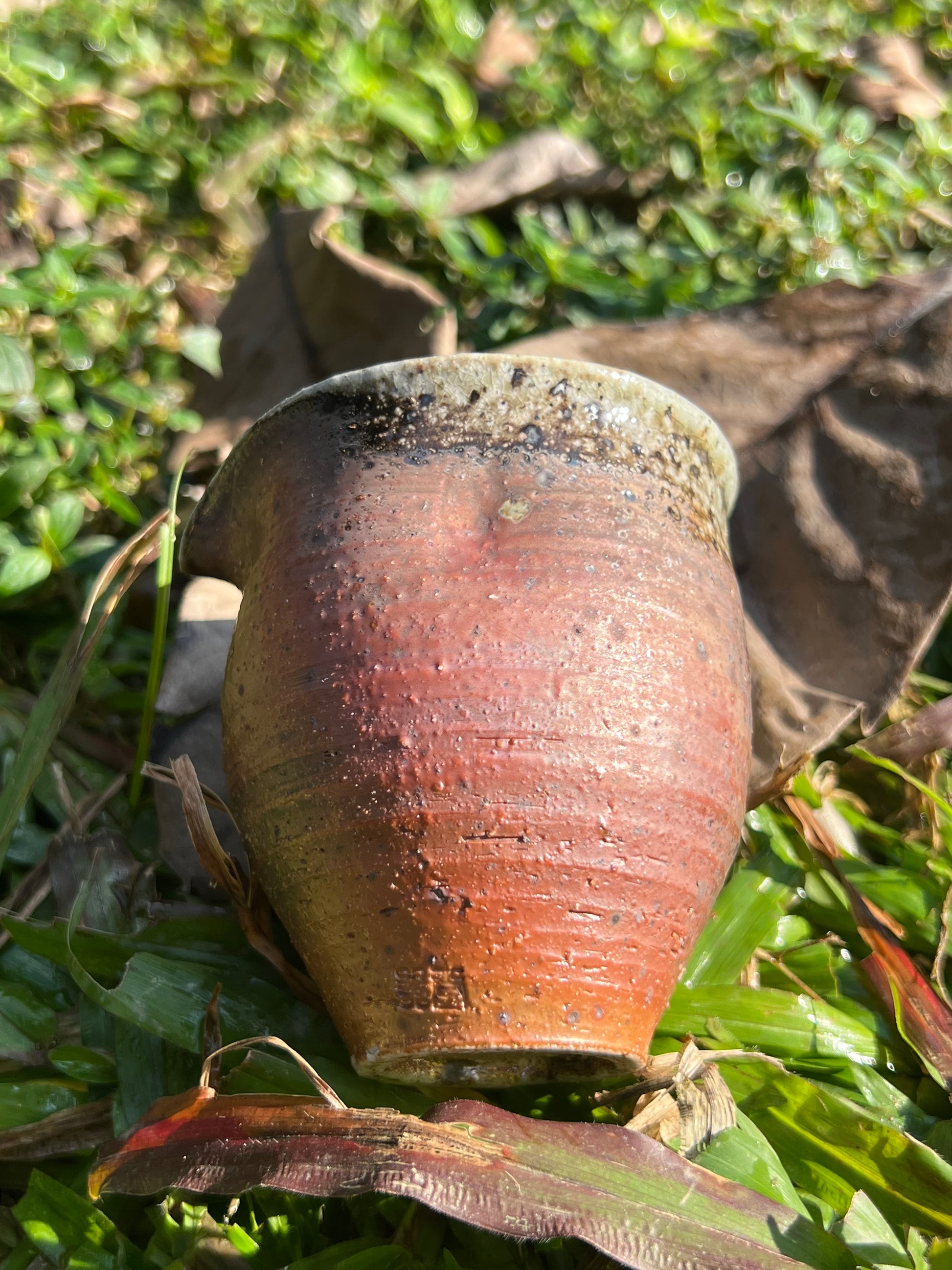 This is a woodfired pottery faircup gongdaobei