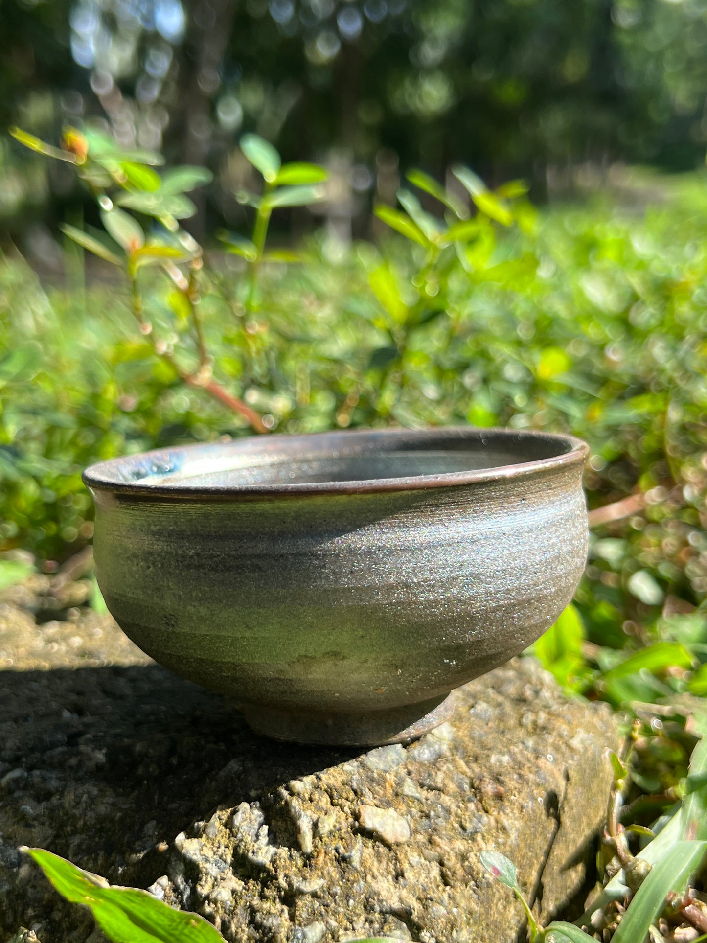 This is a woodfired pottery teacup