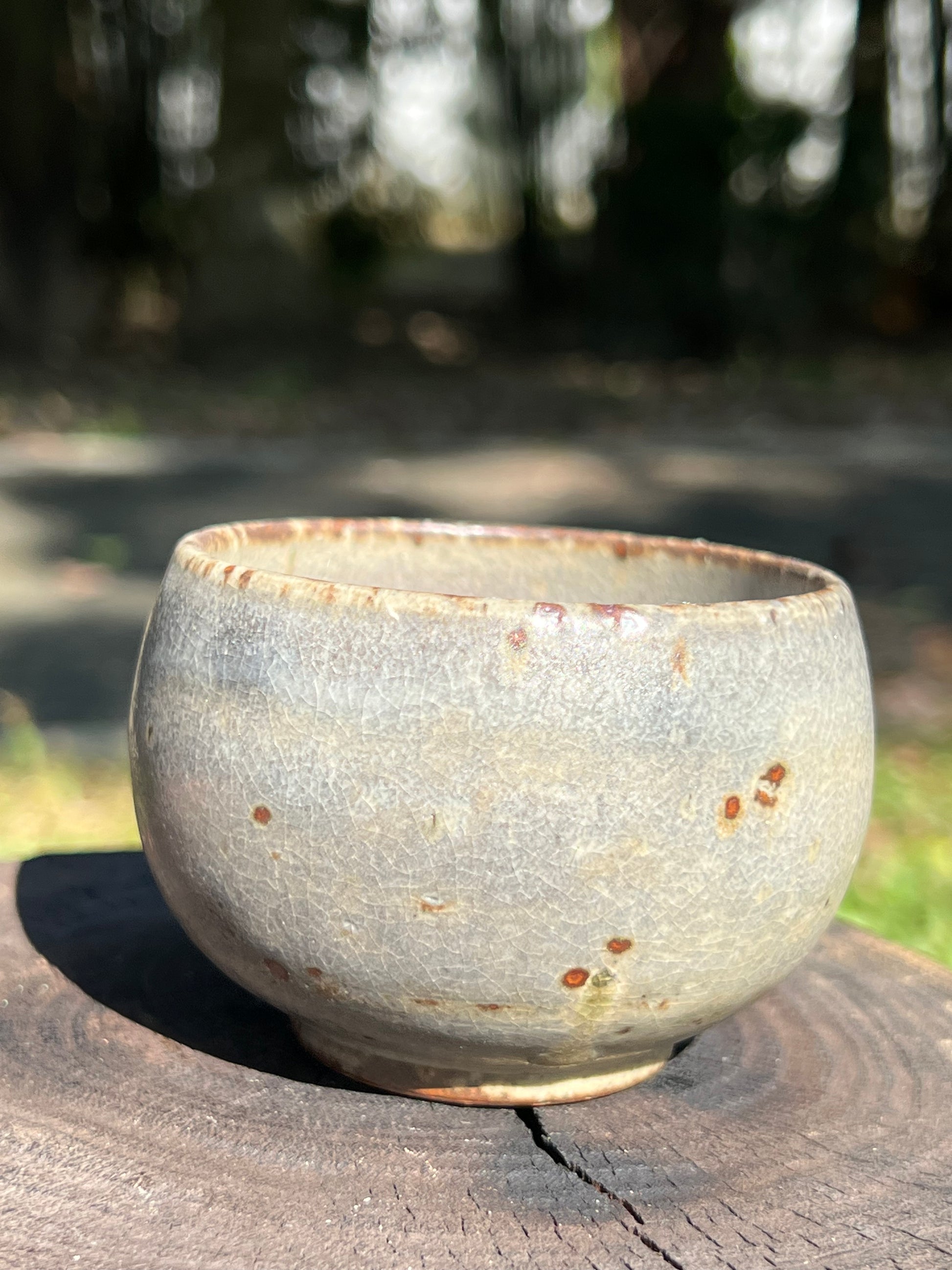 This is a pottery teacup