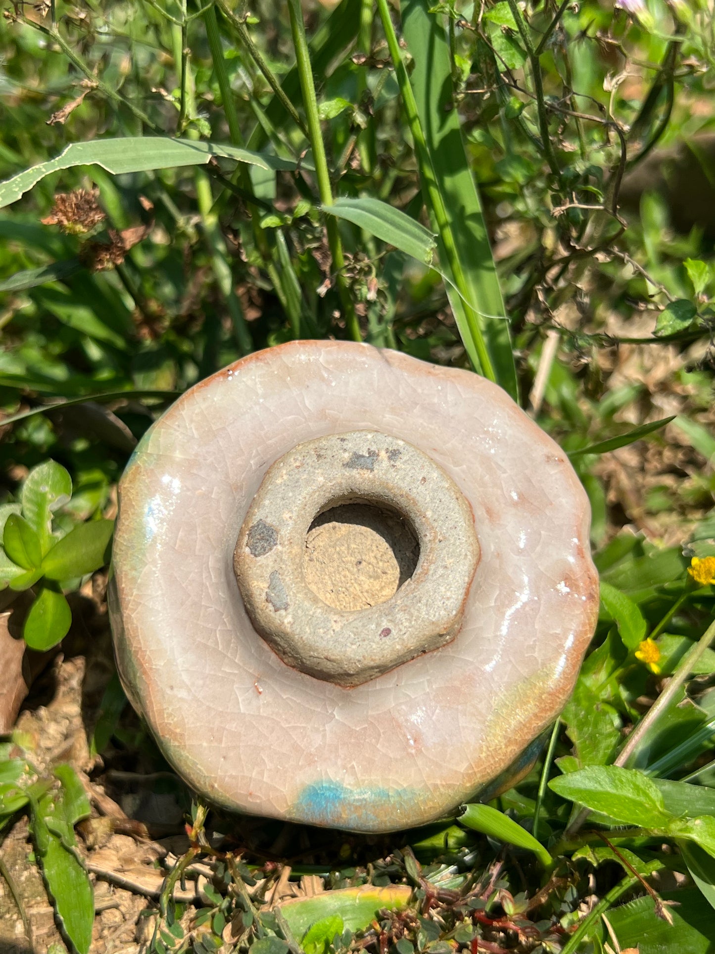 This is a shino ware teacup.this is a shinoyaki teacup