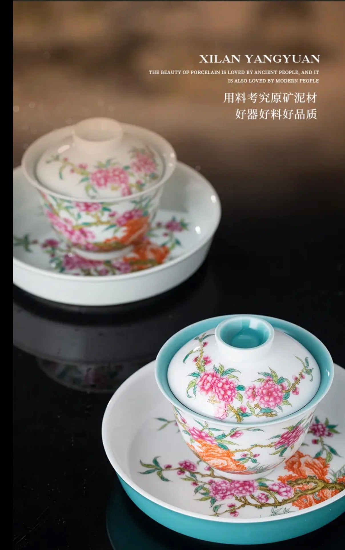 This is a Chinese Jingdezhen enamel flower teapot gaiwan