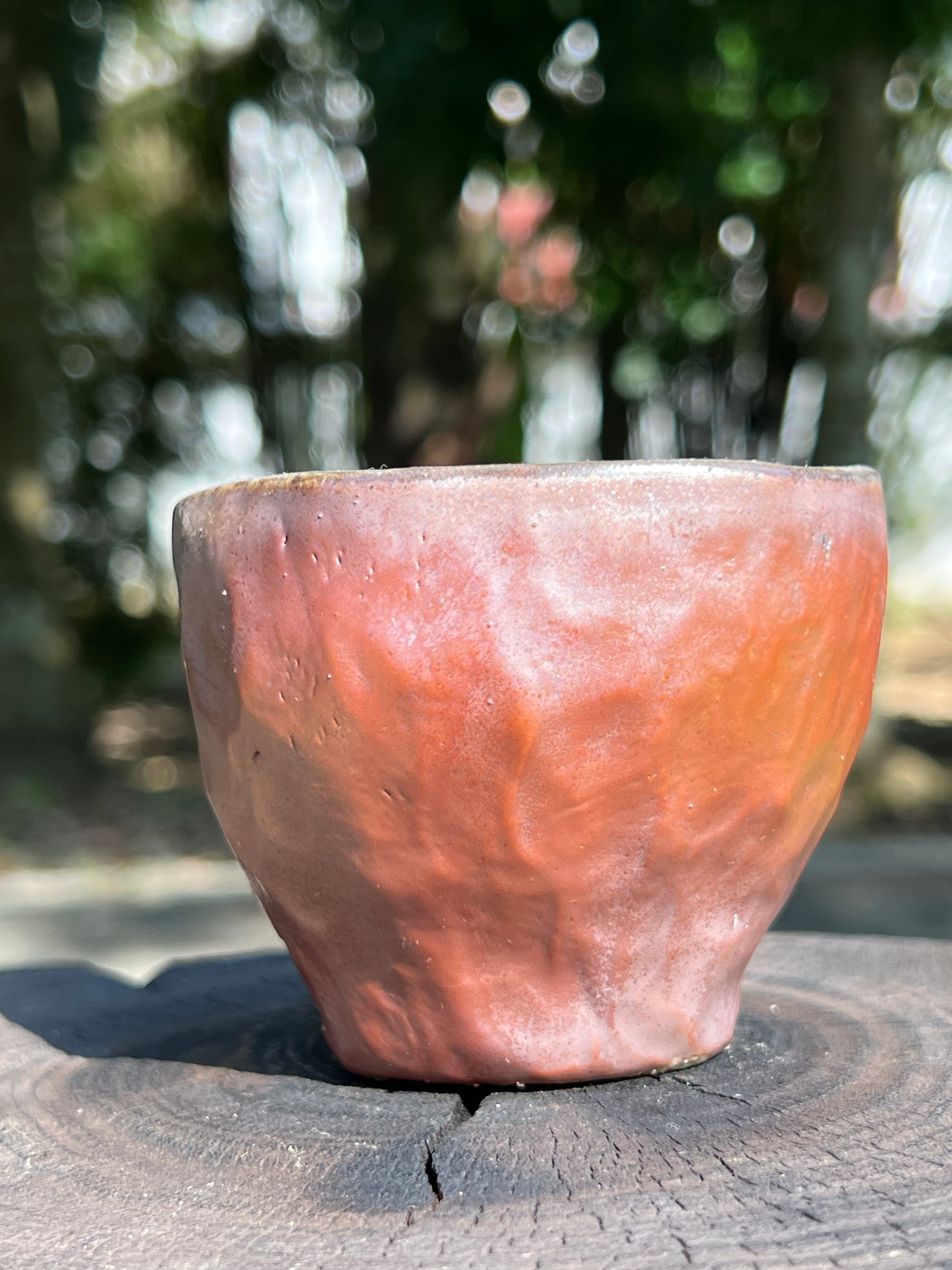 This is a woodfired tietai pottery teacup