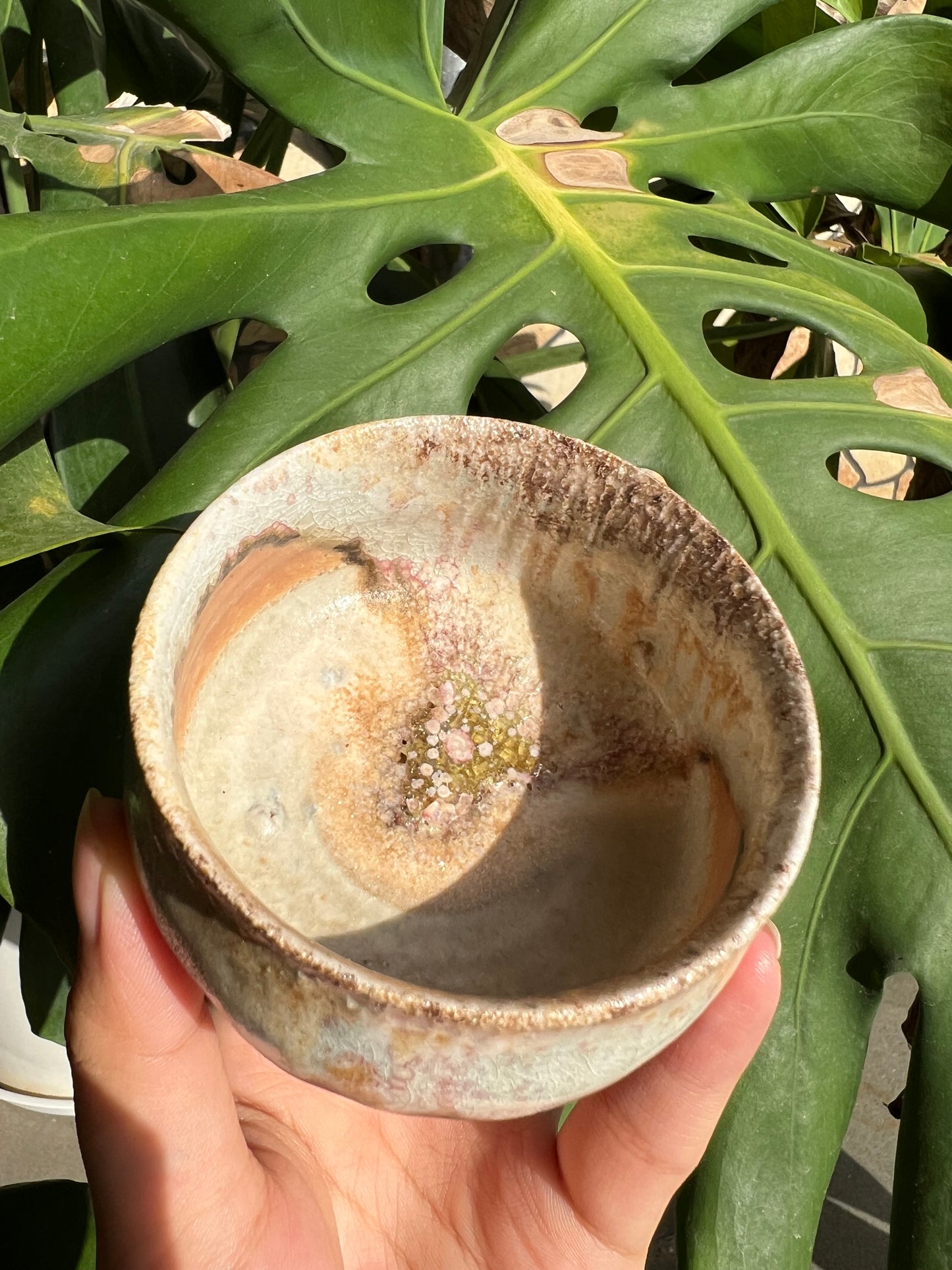 This is a woodfired pottery teacup