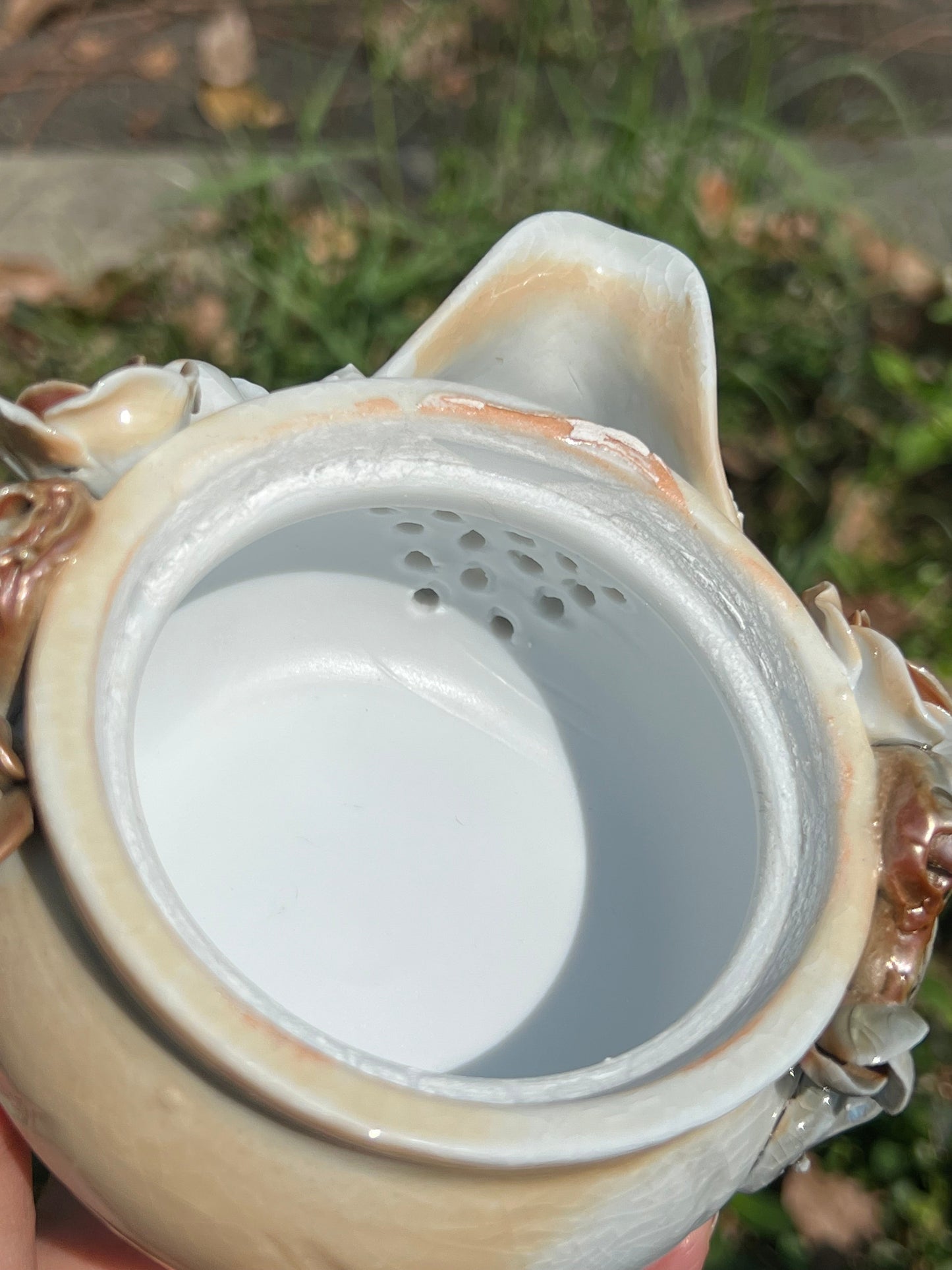 This is a woodfired pottery teacup