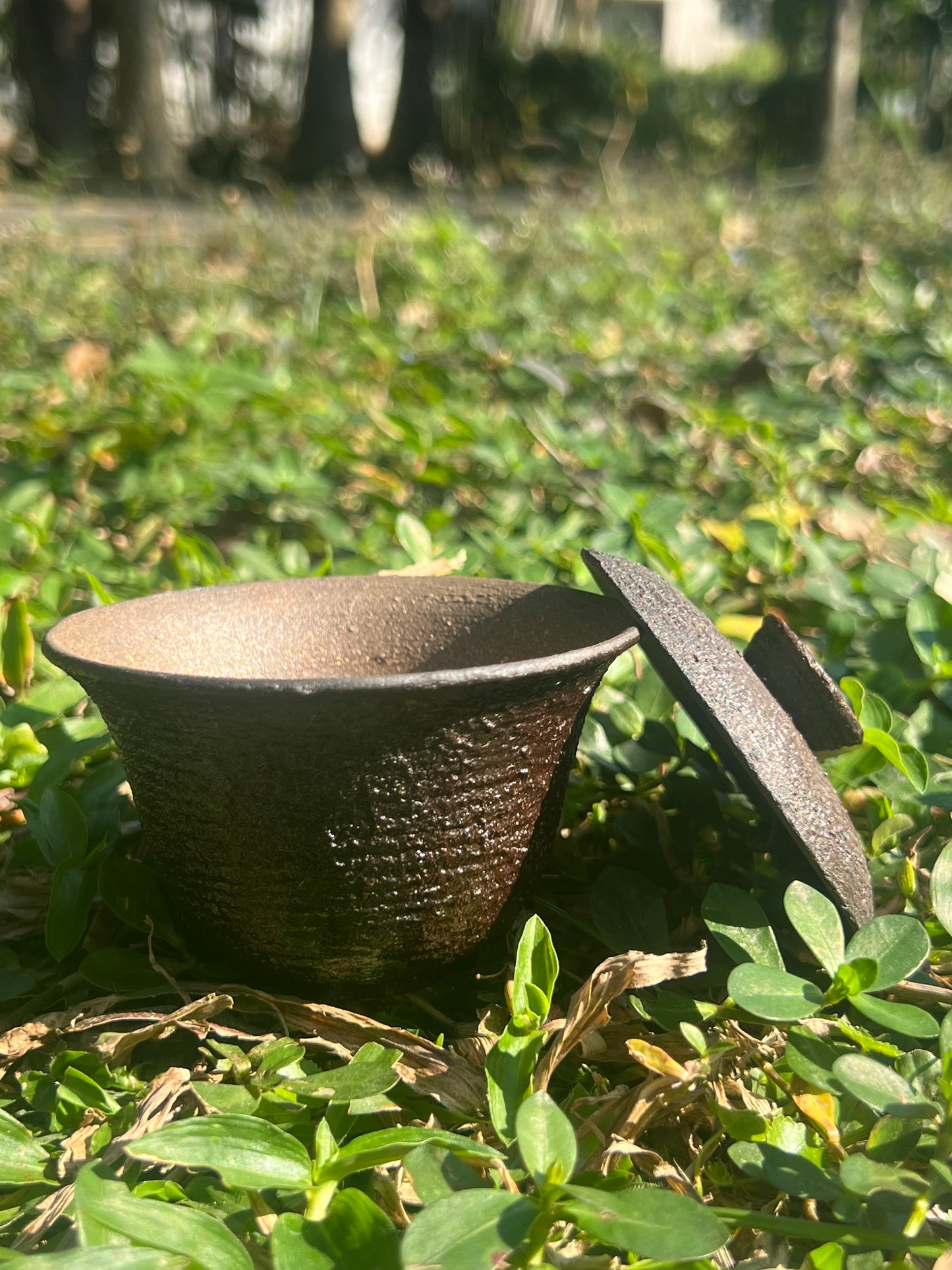 This is a pottery teapot.this is a pottery gaiwan