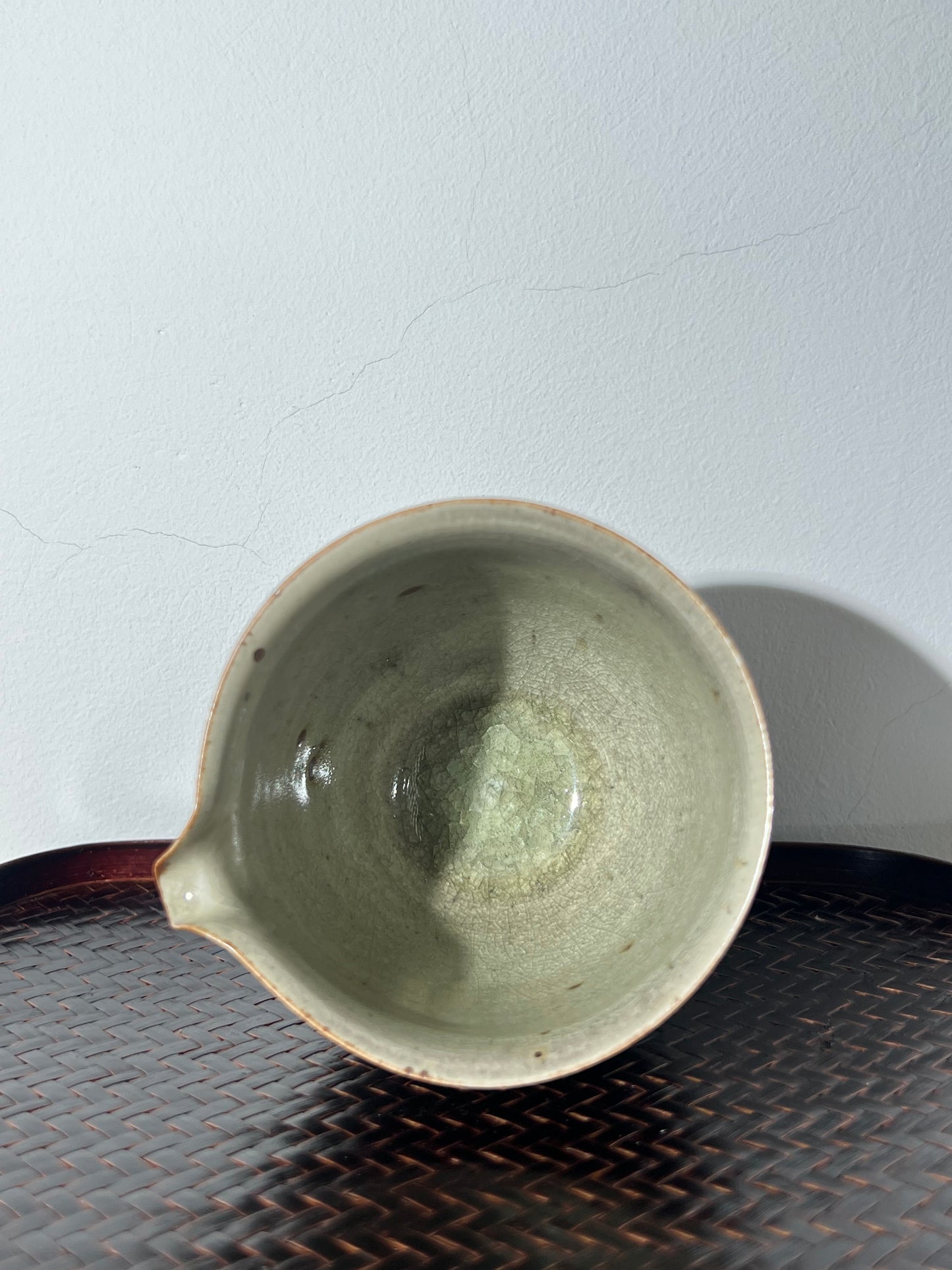 Fair cup Pottery Handmade Green Glaze Cup Handcrafted Gongdaobei Artwork Gongfu Teaware Japanese Ceramic