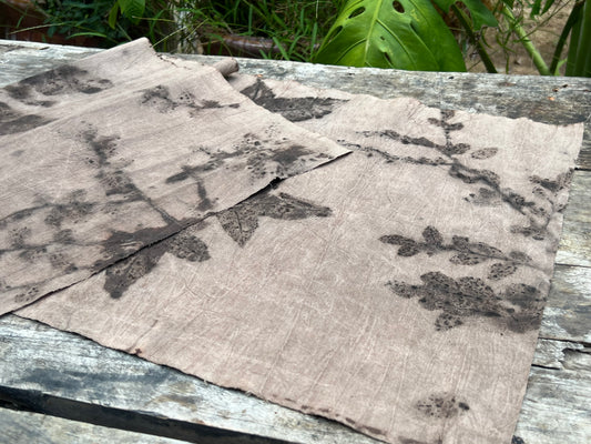 Hand-dyed Plant Dyed Tea Table Cloth Natural Dye Style Antique Cotton Maple Leaf Chabu Chaxi