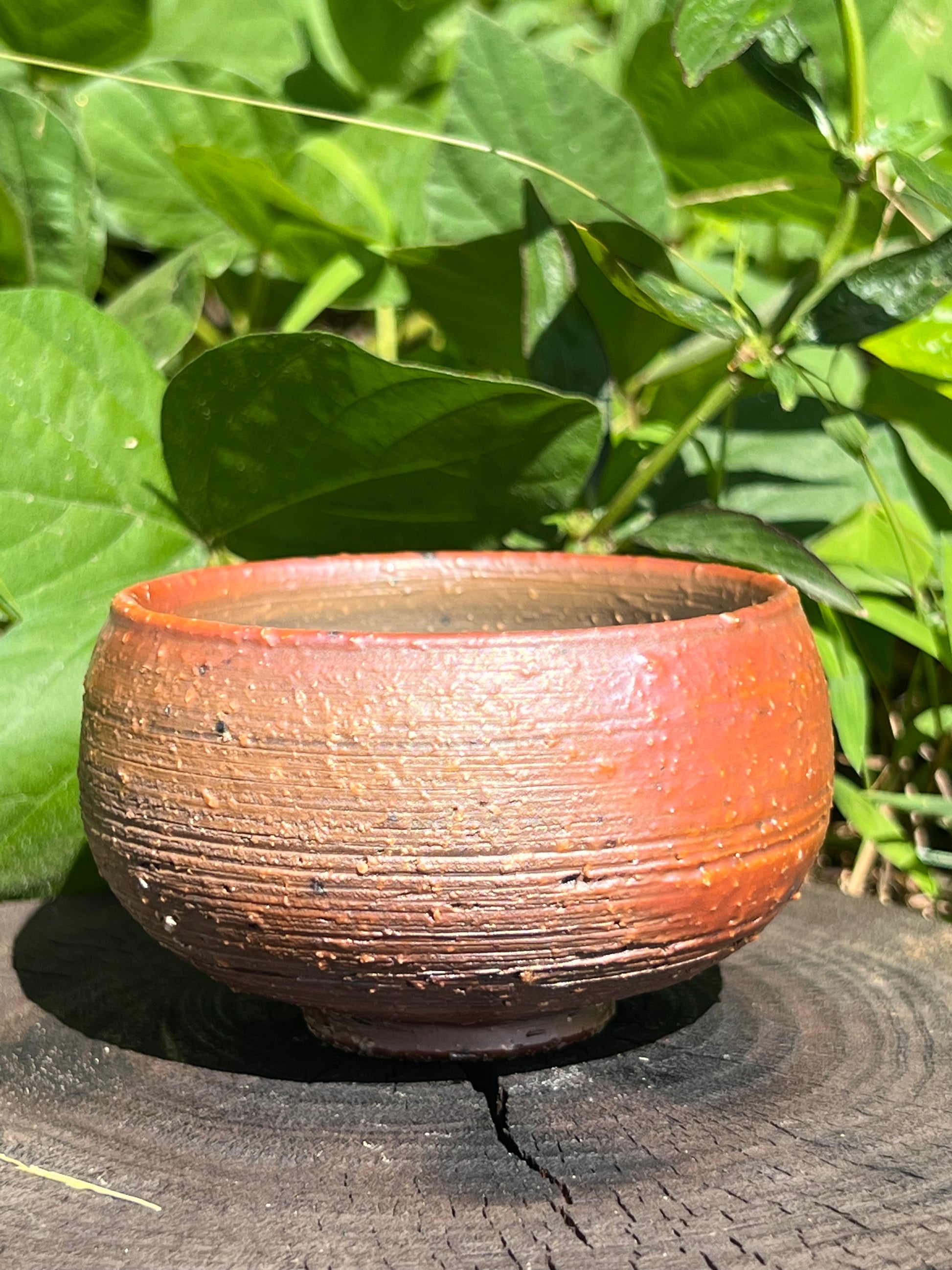 This is a woodfired pottery teacup