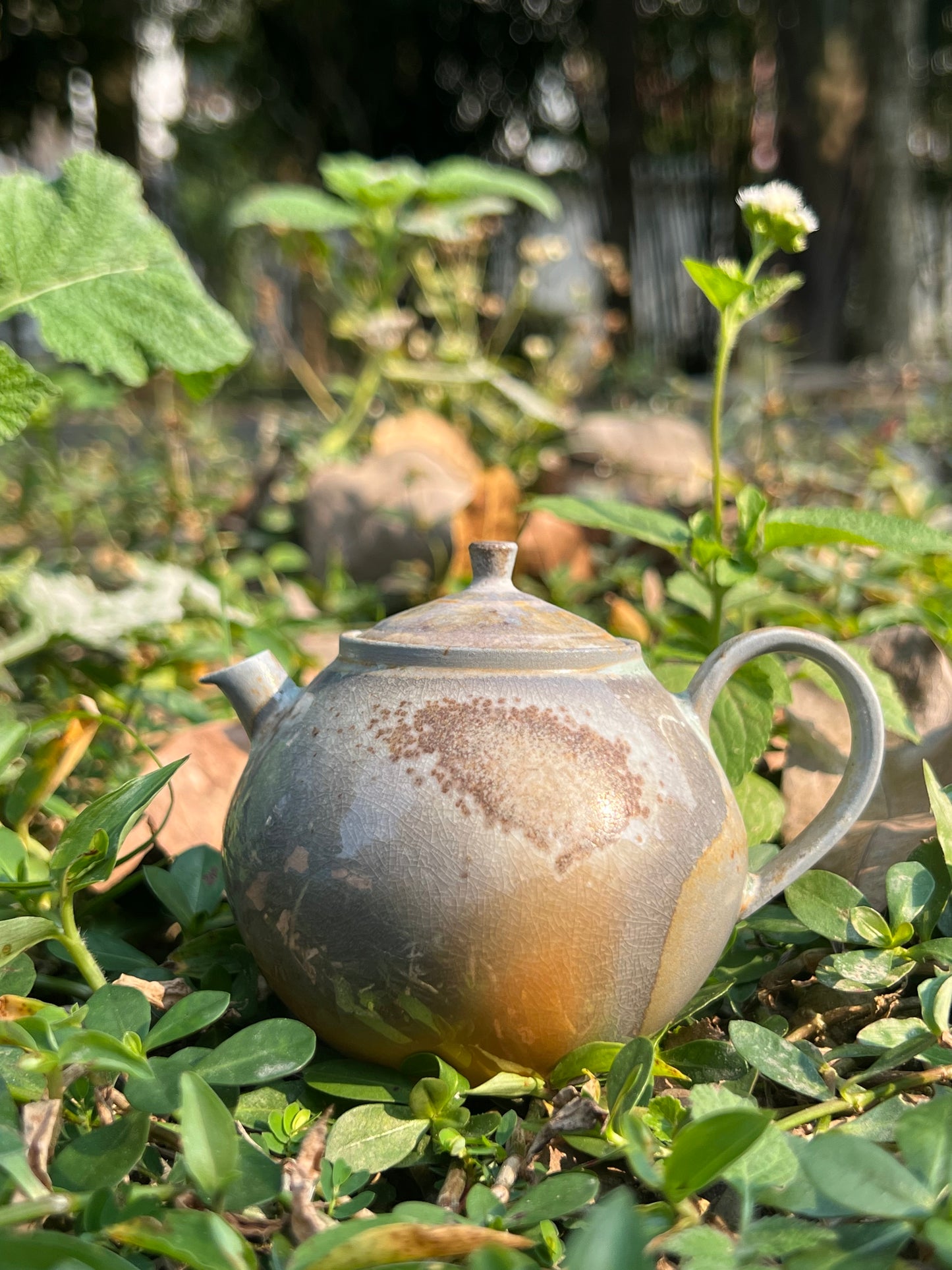 This is a woodfired pottery teapot