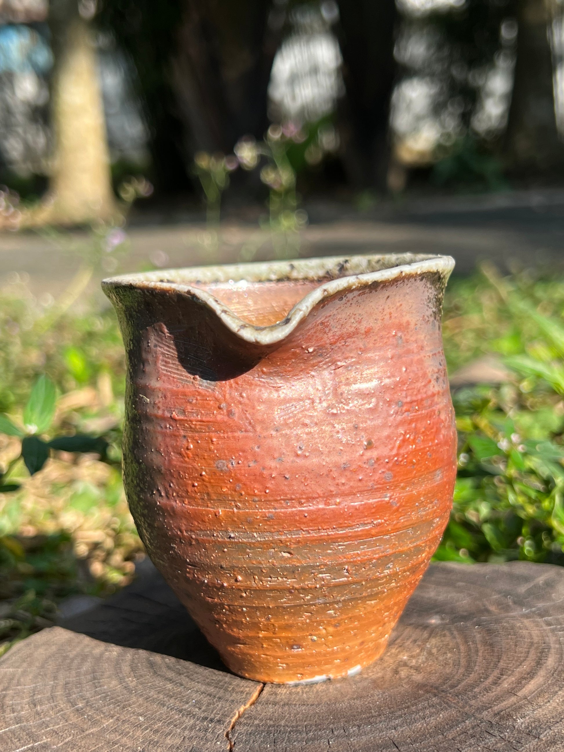 This is a woodfired pottery faircup gongdaobei