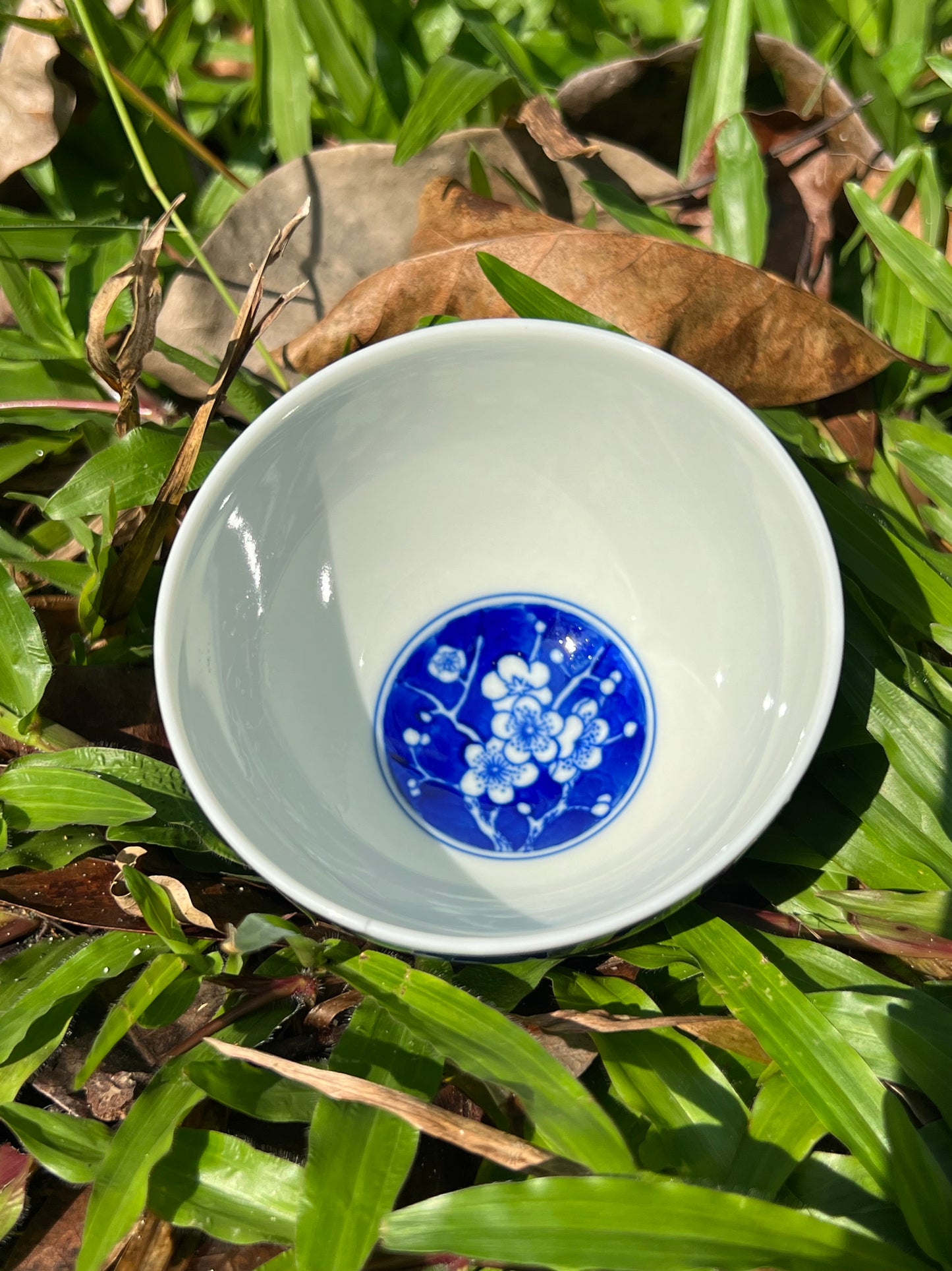 Hand Painted Chinese Blue and White Porcelain Tea Tray Ice Plum Flower Pattern Jingdezhen Master Ceramic Artwork