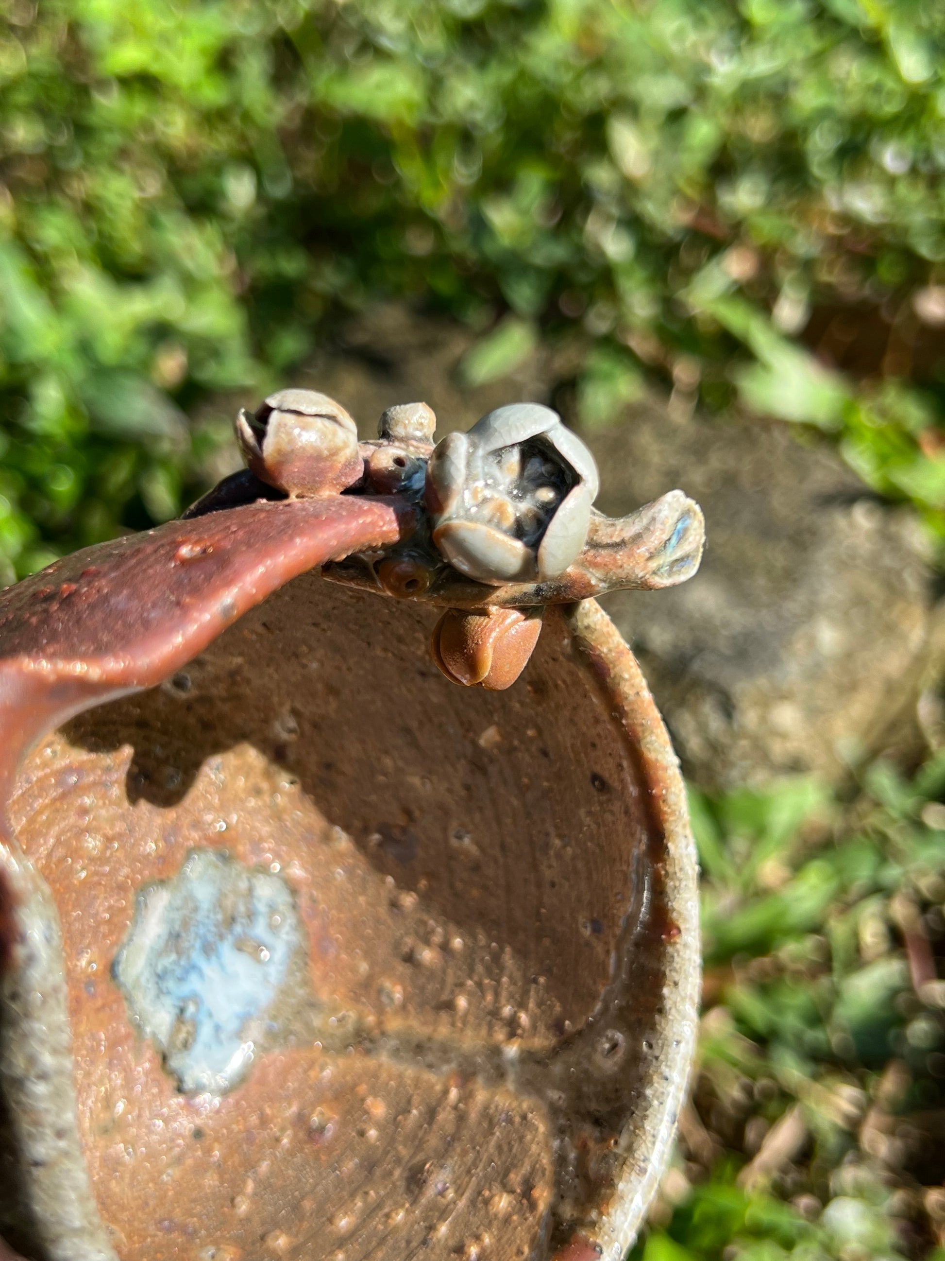 This is a woodfired pottery flower faircup gongdaobei