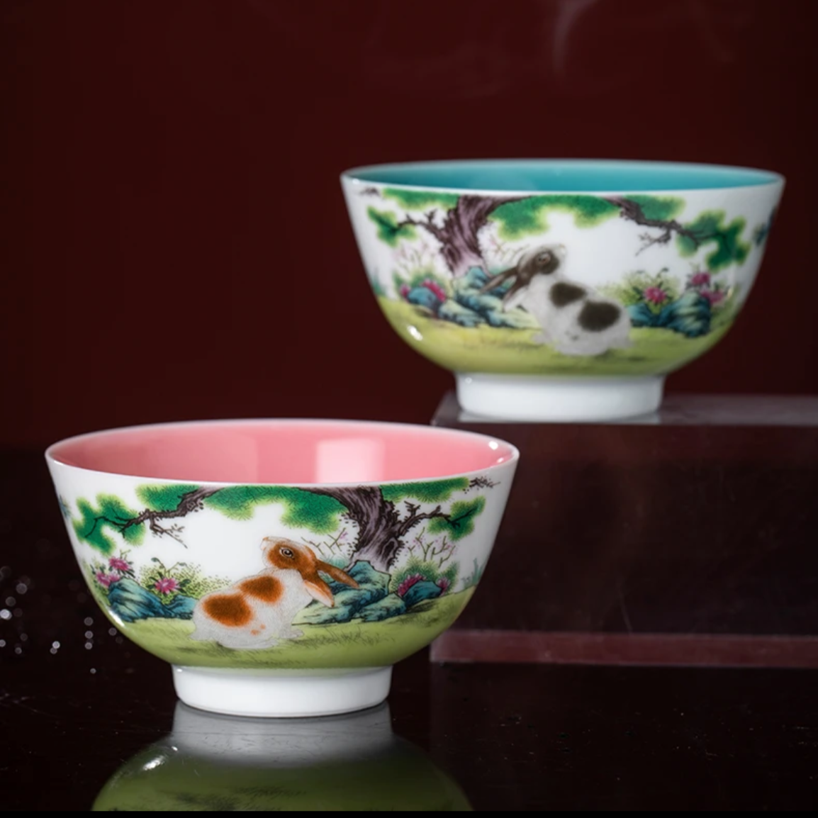 This is a Chinese Jingdezhen enamel  teacup