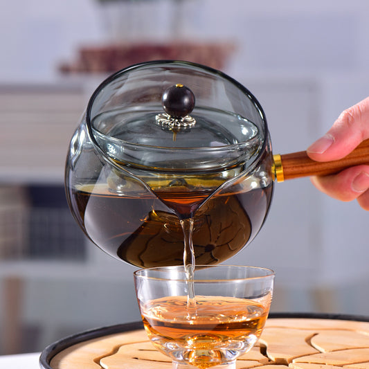 This is a glass teapot. This is a glass kettle