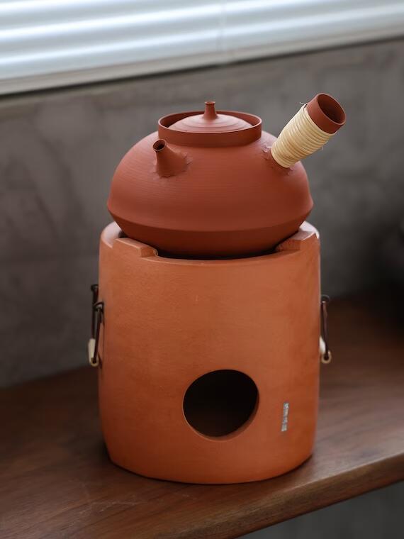 This is a pottery kettle