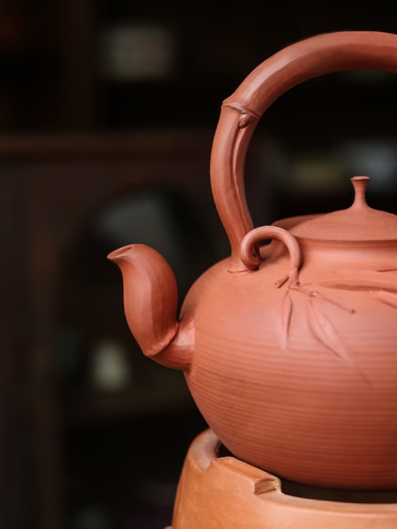 This is a pottery kettle