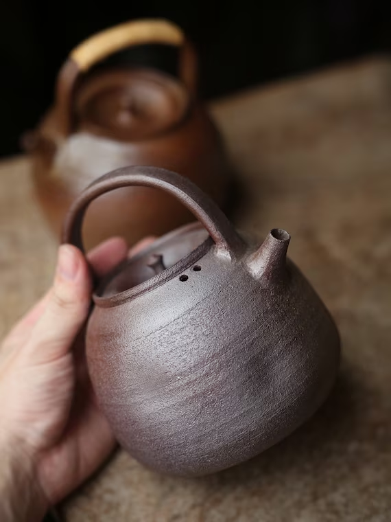 This is a pottery kettle