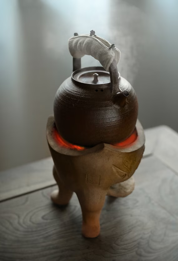 This is a pottery kettle