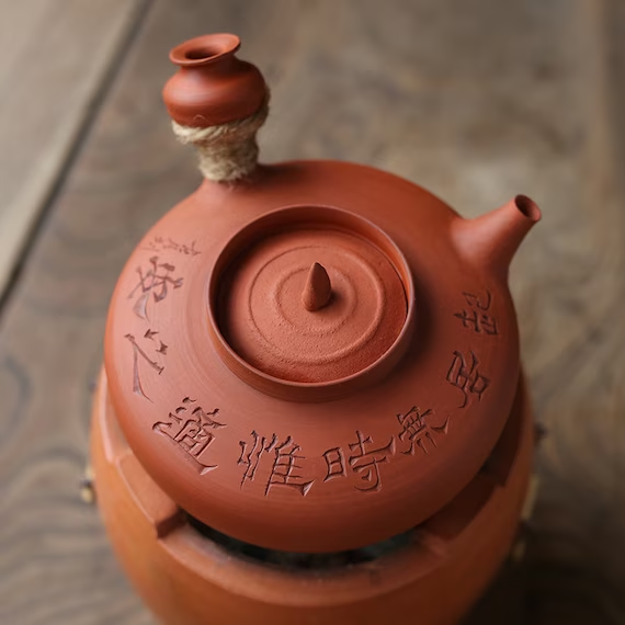 This is a pottery kettle