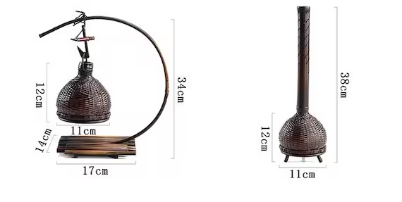 This is a bamboo weaving incense holder incense burner