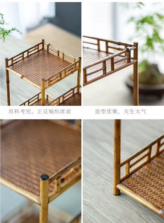 This is a meilu bamboo shelf.this is a bamboo teaware storage shelf